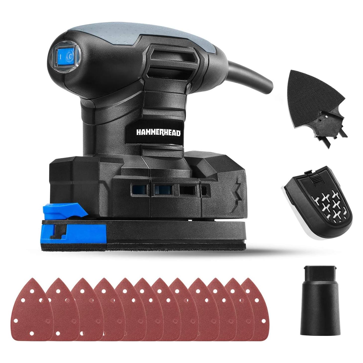 Lijadora de Detalle Hammerhead HADS014 1.4A 12 Piezas Papel Lija