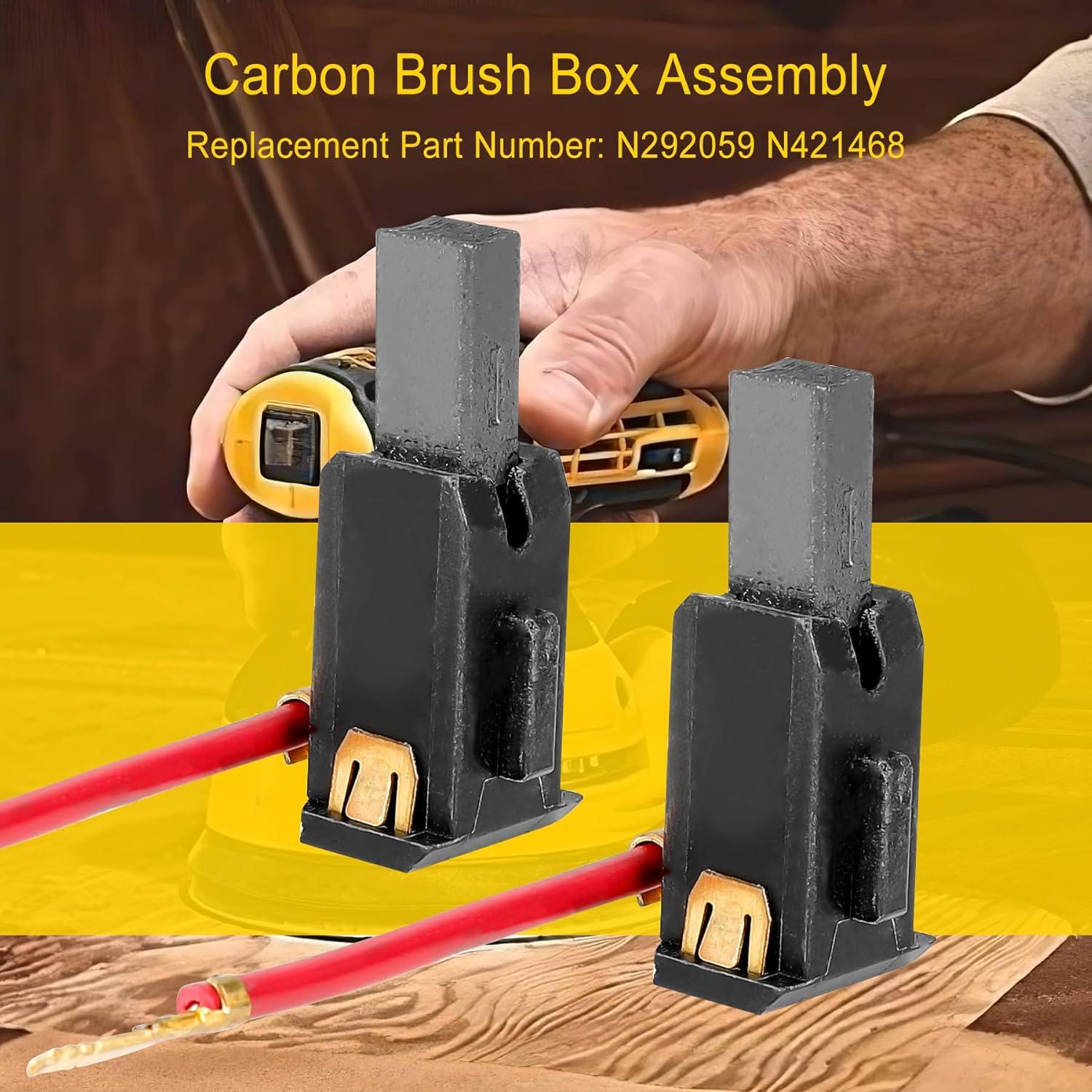 4 Piezas Caja de Cepillo de Carbono Longsure Compatible DeWalt
