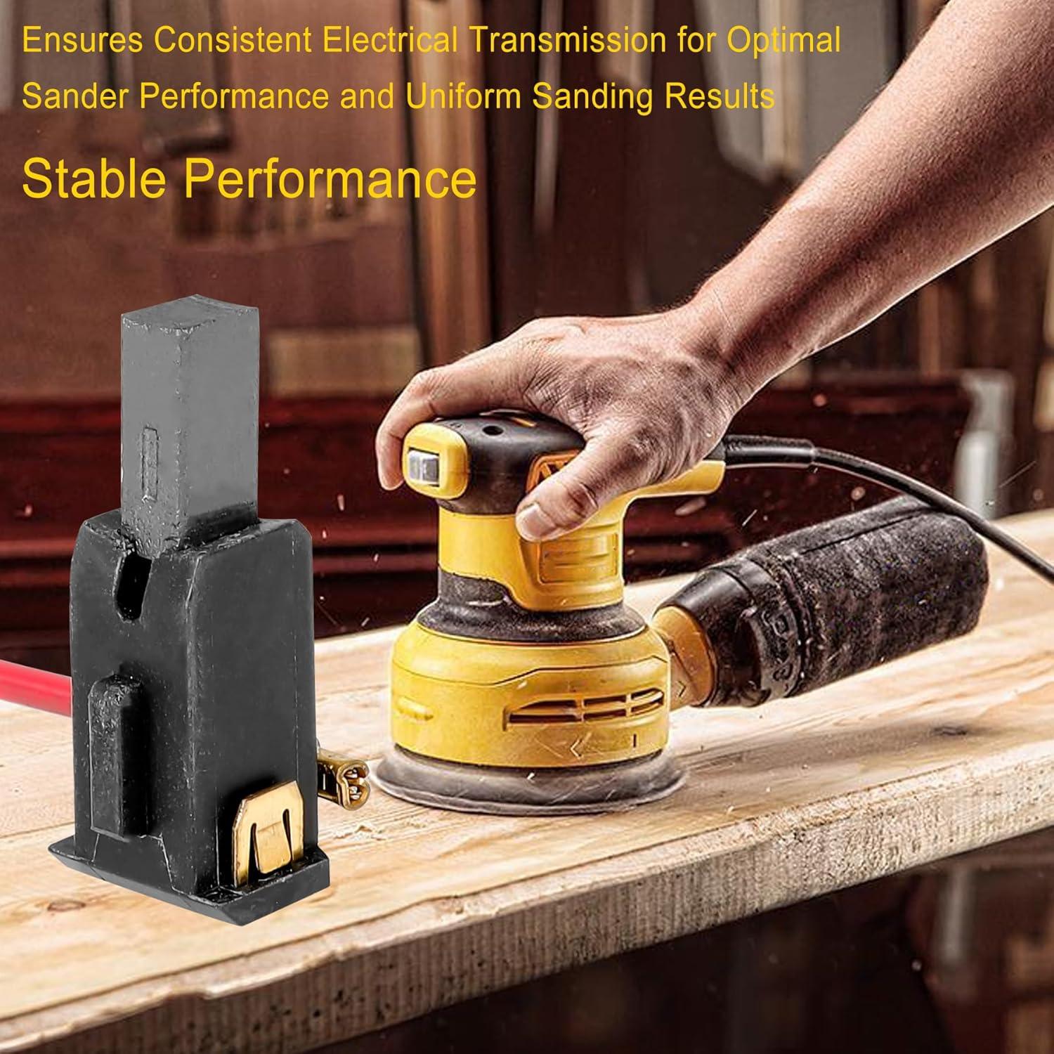 4 Piezas Caja de Cepillo de Carbono Longsure Compatible DeWalt