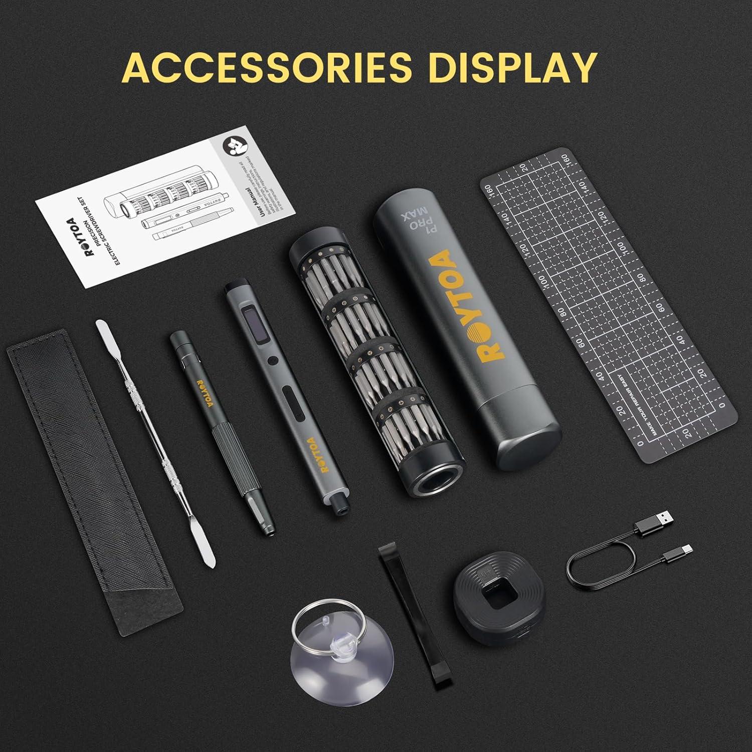 Juego de Destornilladores Eléctricos ROYTOA P1 PRO MAX 80-en-1