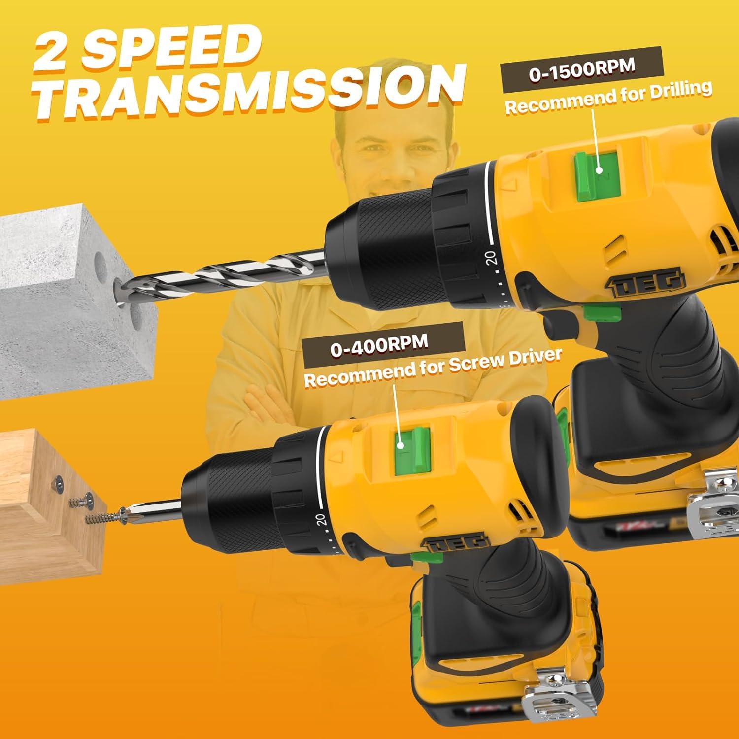 Taladro Inalámbrico 12V DEGLASERS con Batería y Cargador