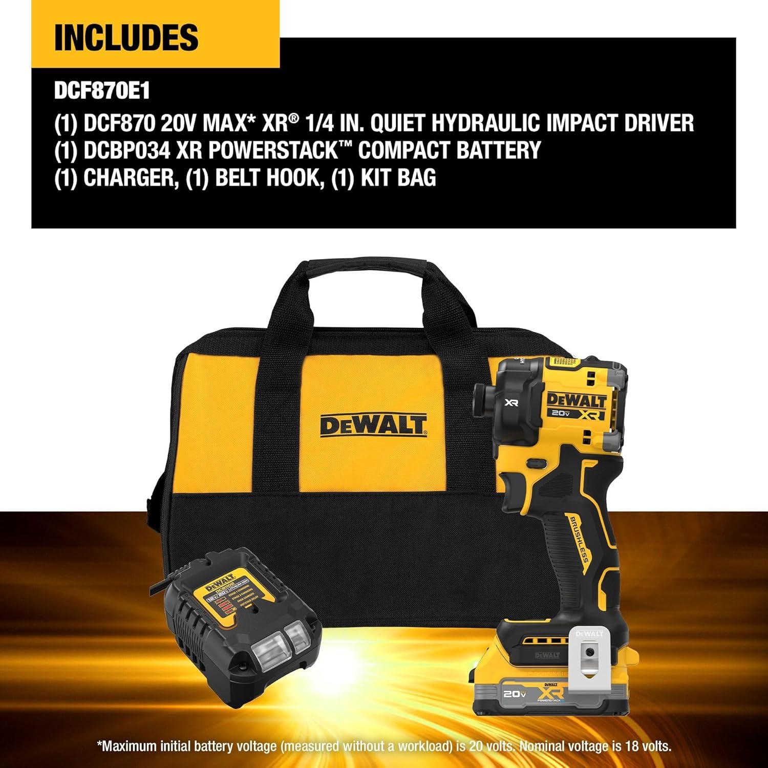 Controlador de Impacto Hidráulico DEWALT 20V MAX XR DCF870E1