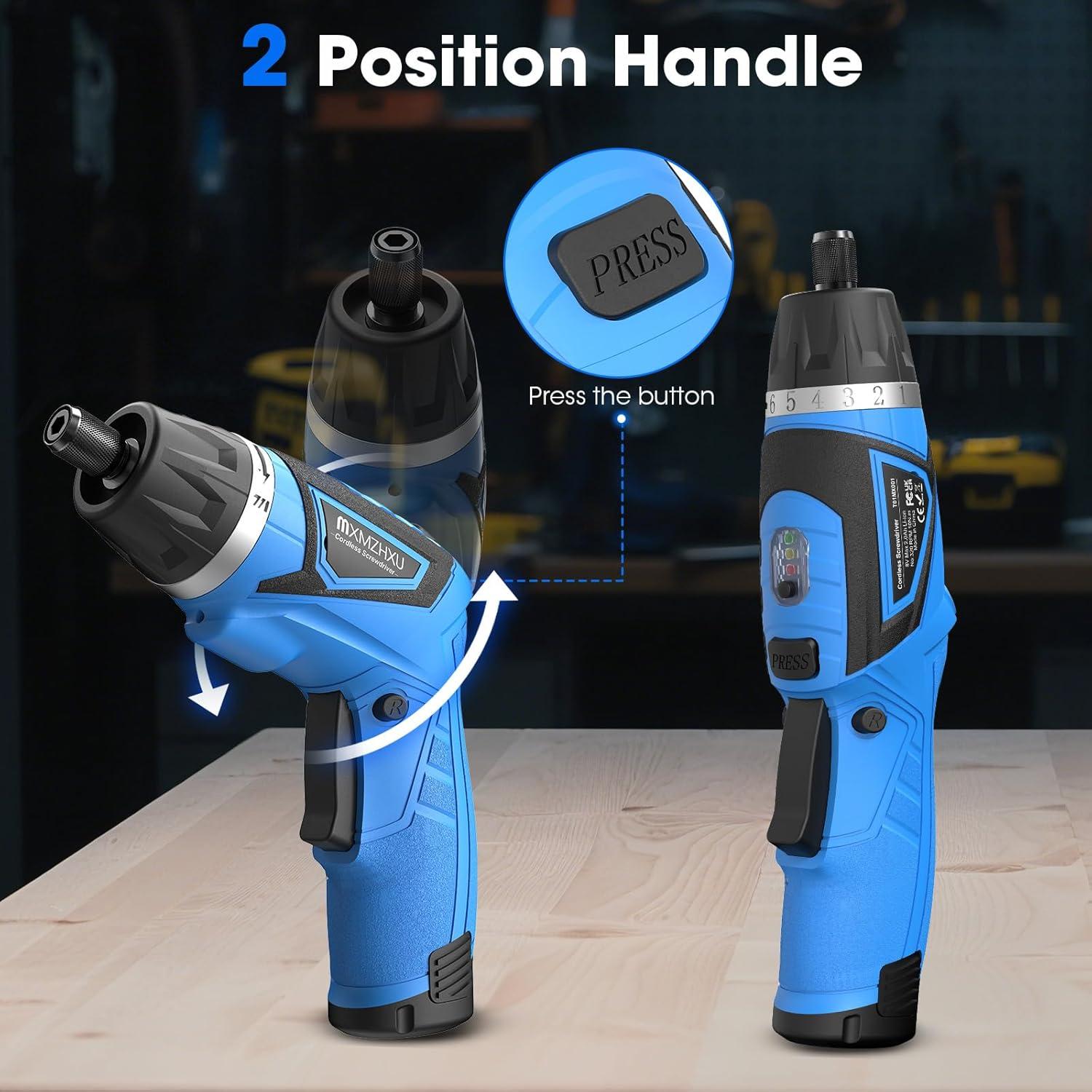 Destornillador Eléctrico Inalámbrico MXMZHXU 8V 10Nm 47 Piezas