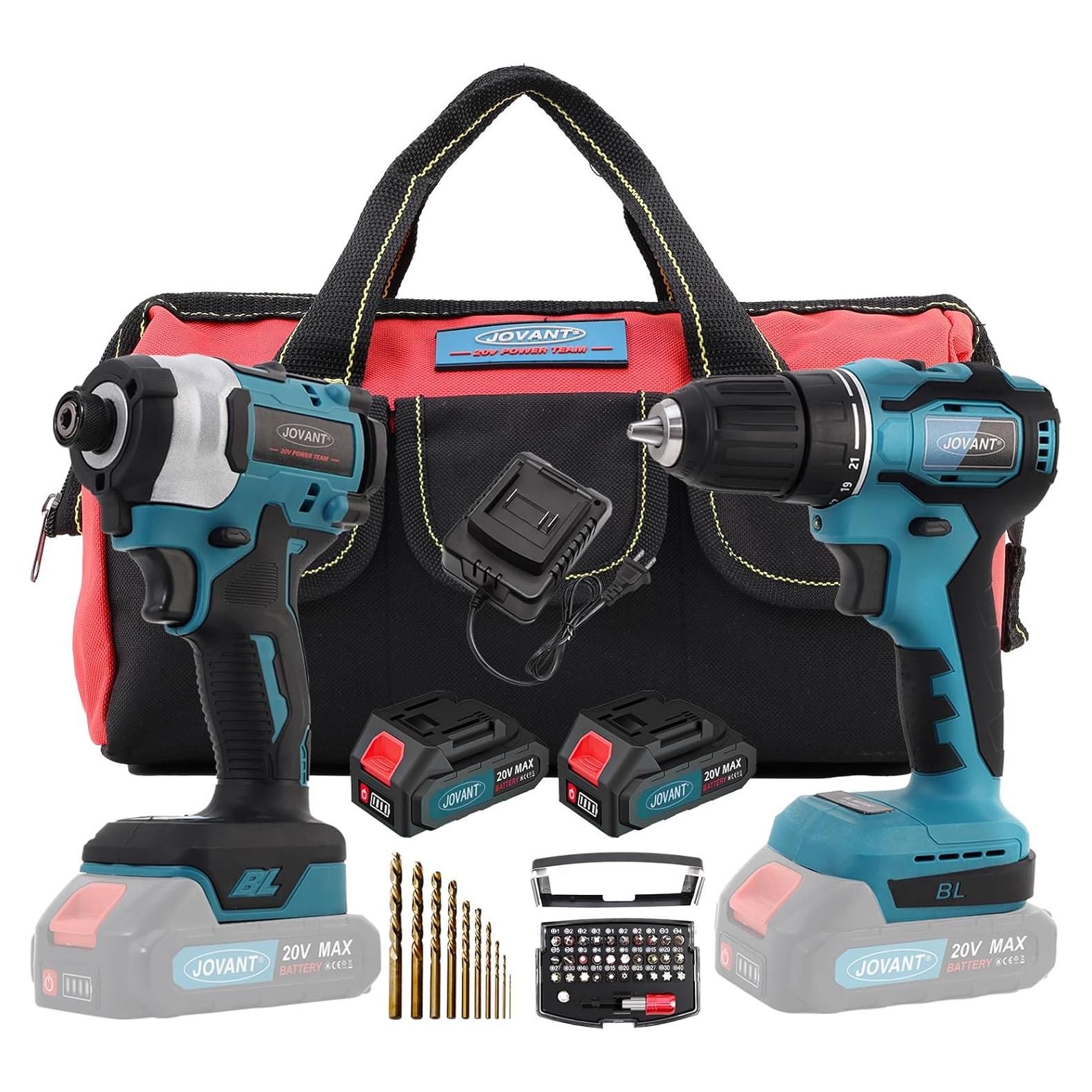 Kit Taladro Inalámbrico y Destornillador JOVANT 20V 3/8"