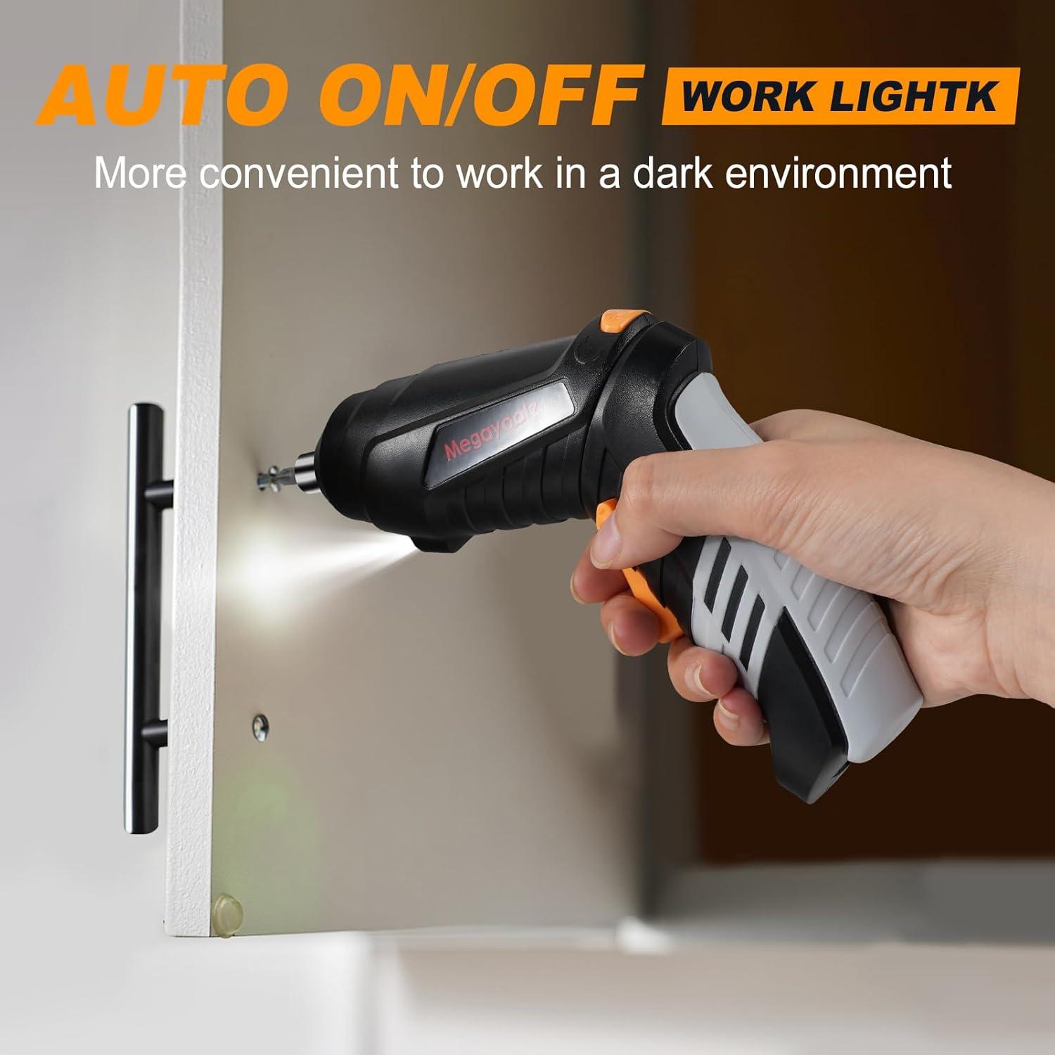 Destornillador Eléctrico Inalámbrico Megarooz con 47 Accesorios