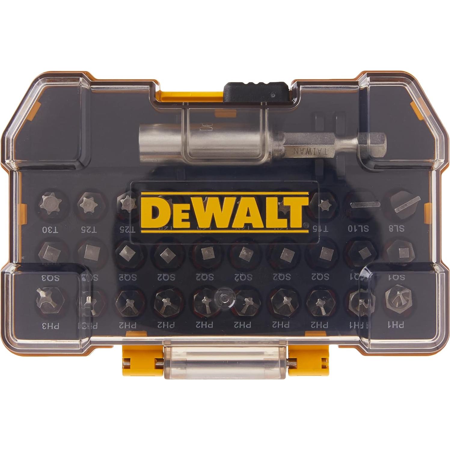 Juego de Destornilladores DEWALT DWAX100, 31 Piezas, Acero S2