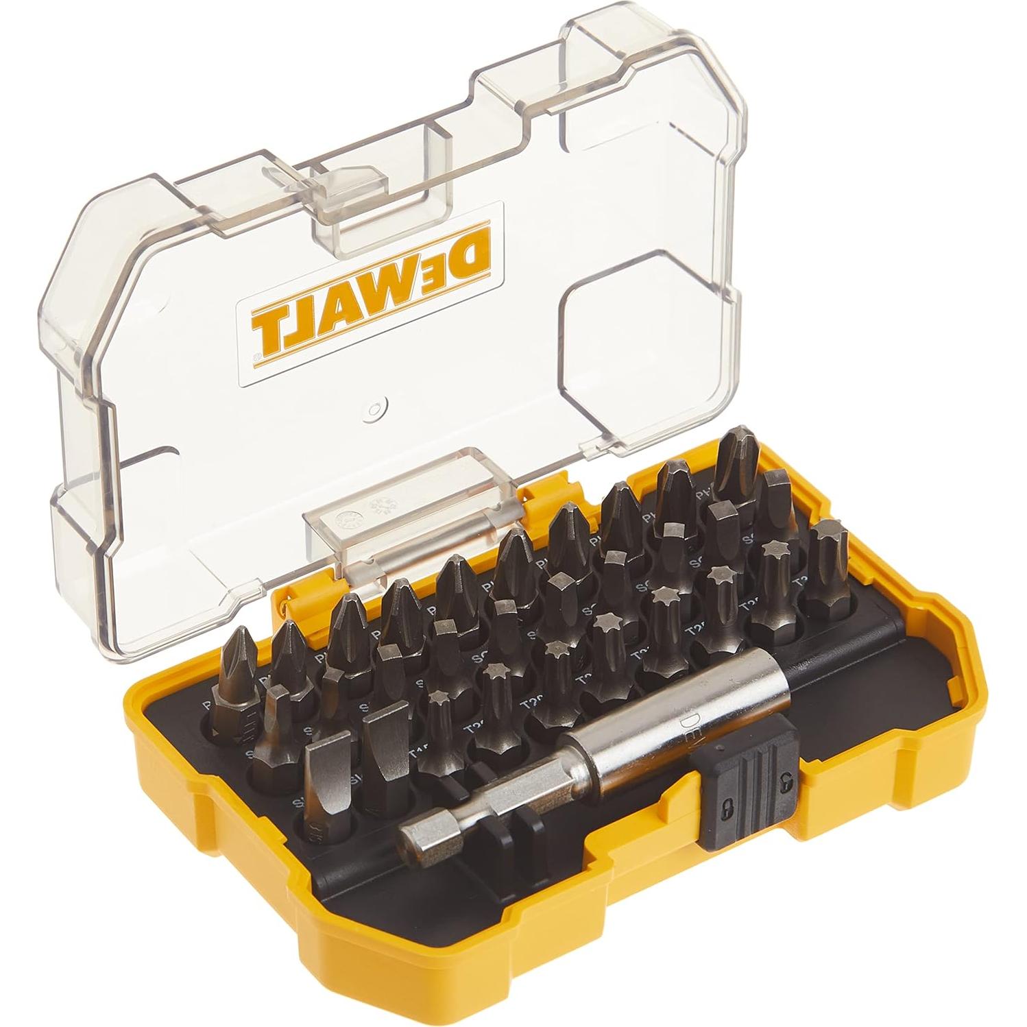 Juego de Destornilladores DEWALT DWAX100, 31 Piezas, Acero S2