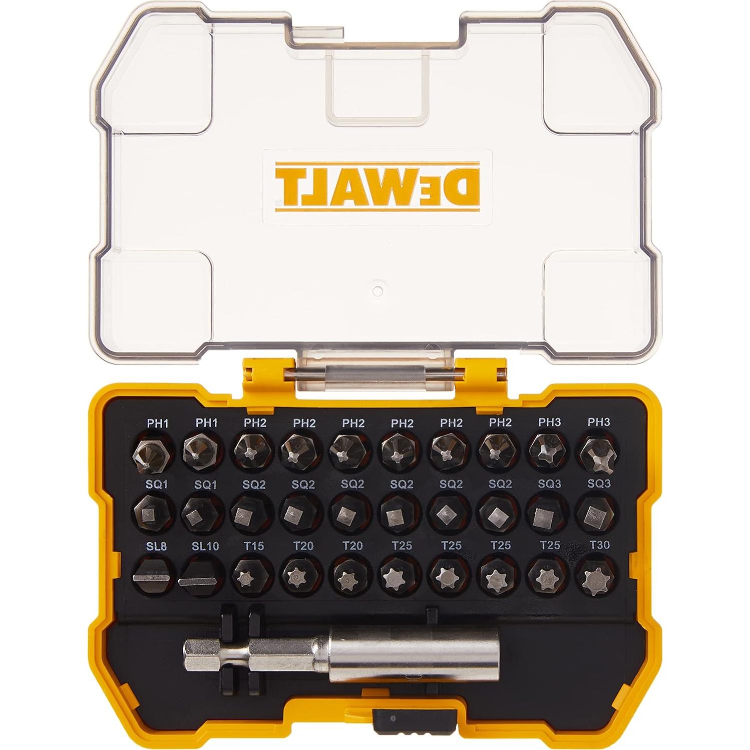 Juego de Destornilladores DEWALT DWAX100, 31 Piezas, Acero S2
