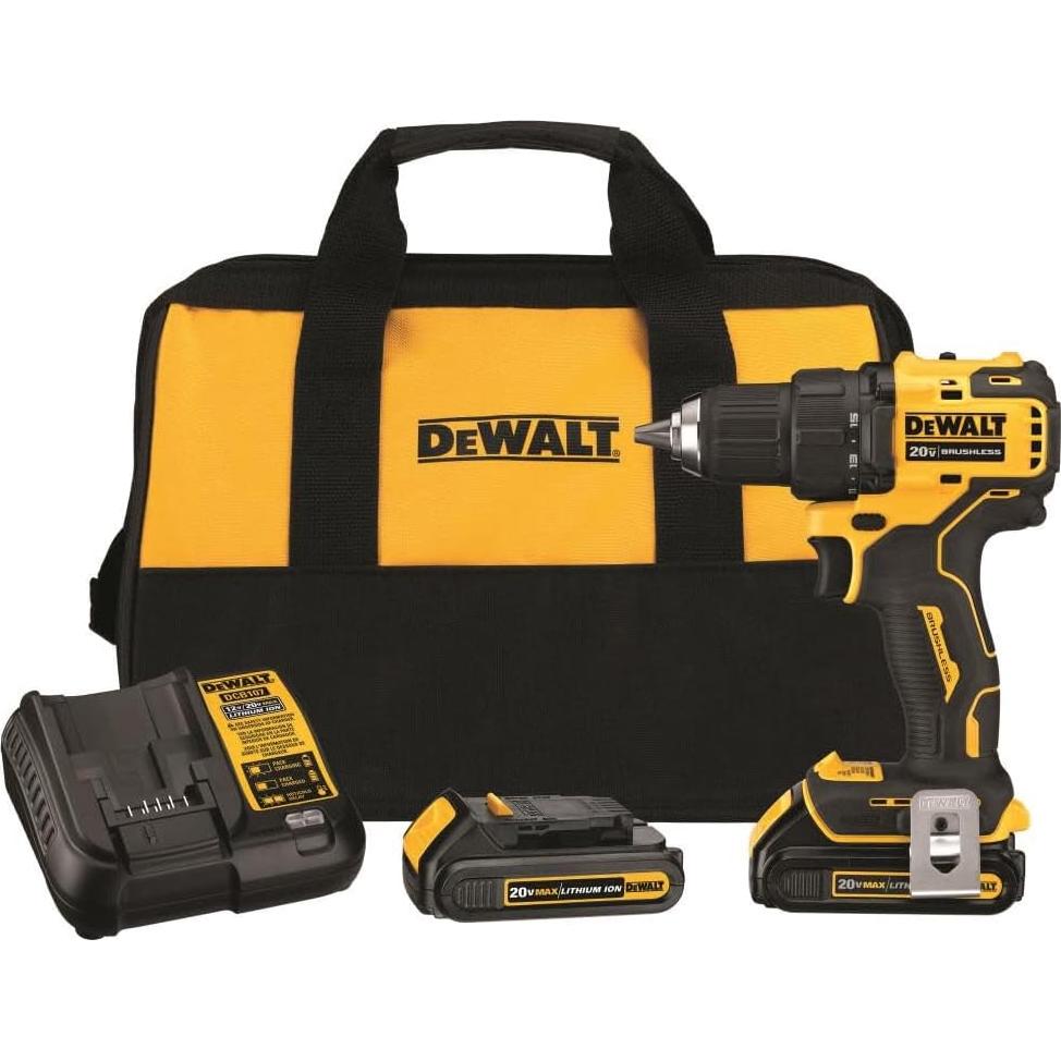 Taladro Atornillador Inalámbrico DEWALT 20V Compacto DCD708C2
