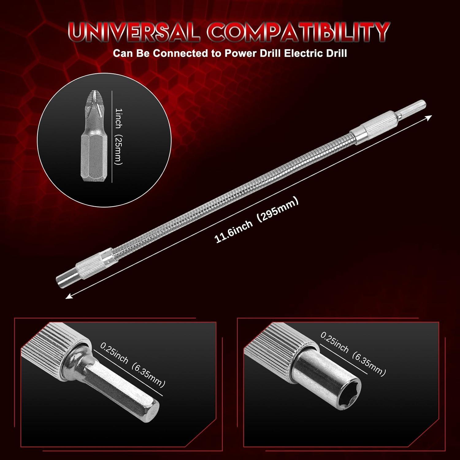 Extensión de Broca Flexible Yalofey 29.5 cm Mango Hexagonal