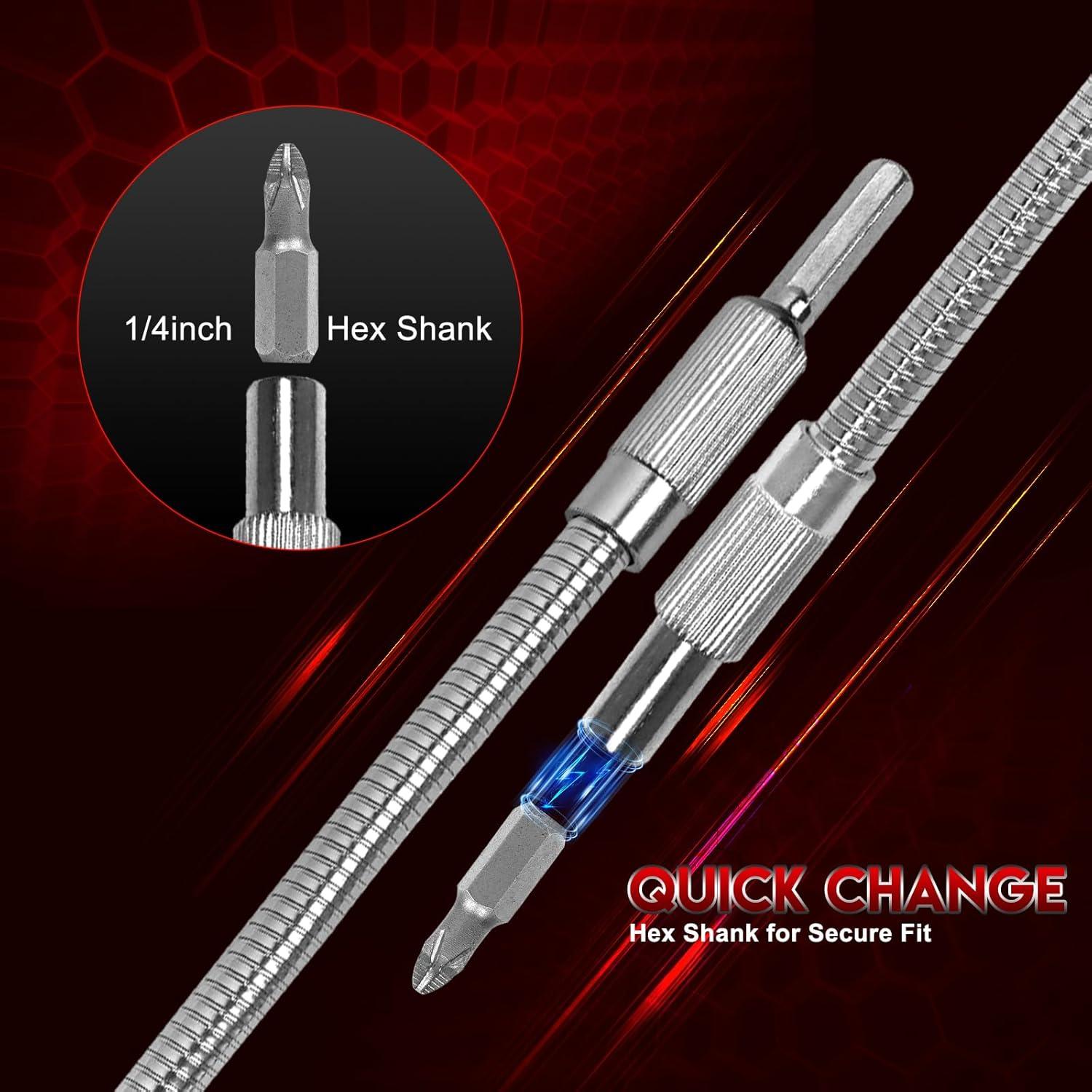 Extensión de Broca Flexible Yalofey 29.5 cm Mango Hexagonal