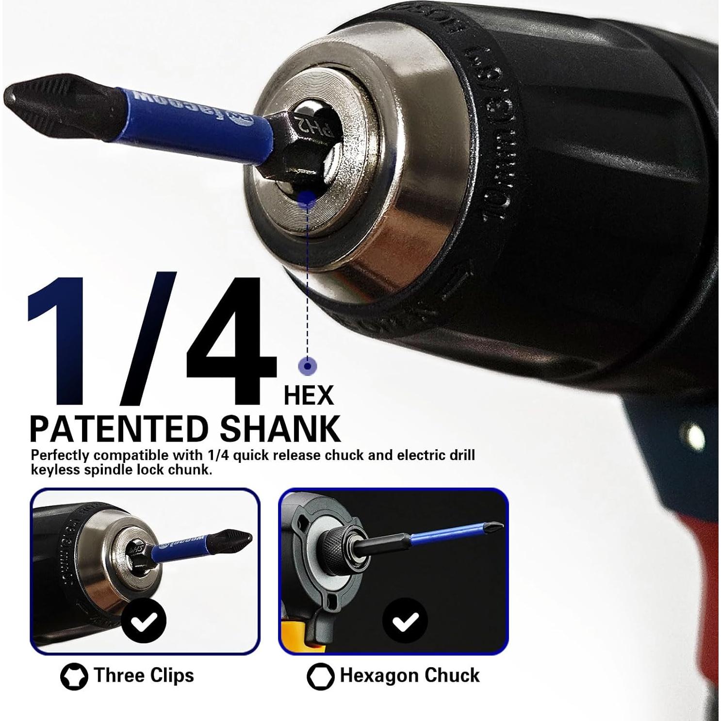 Juego de 16 Puntas de Destornillador Phillips Facoow S2