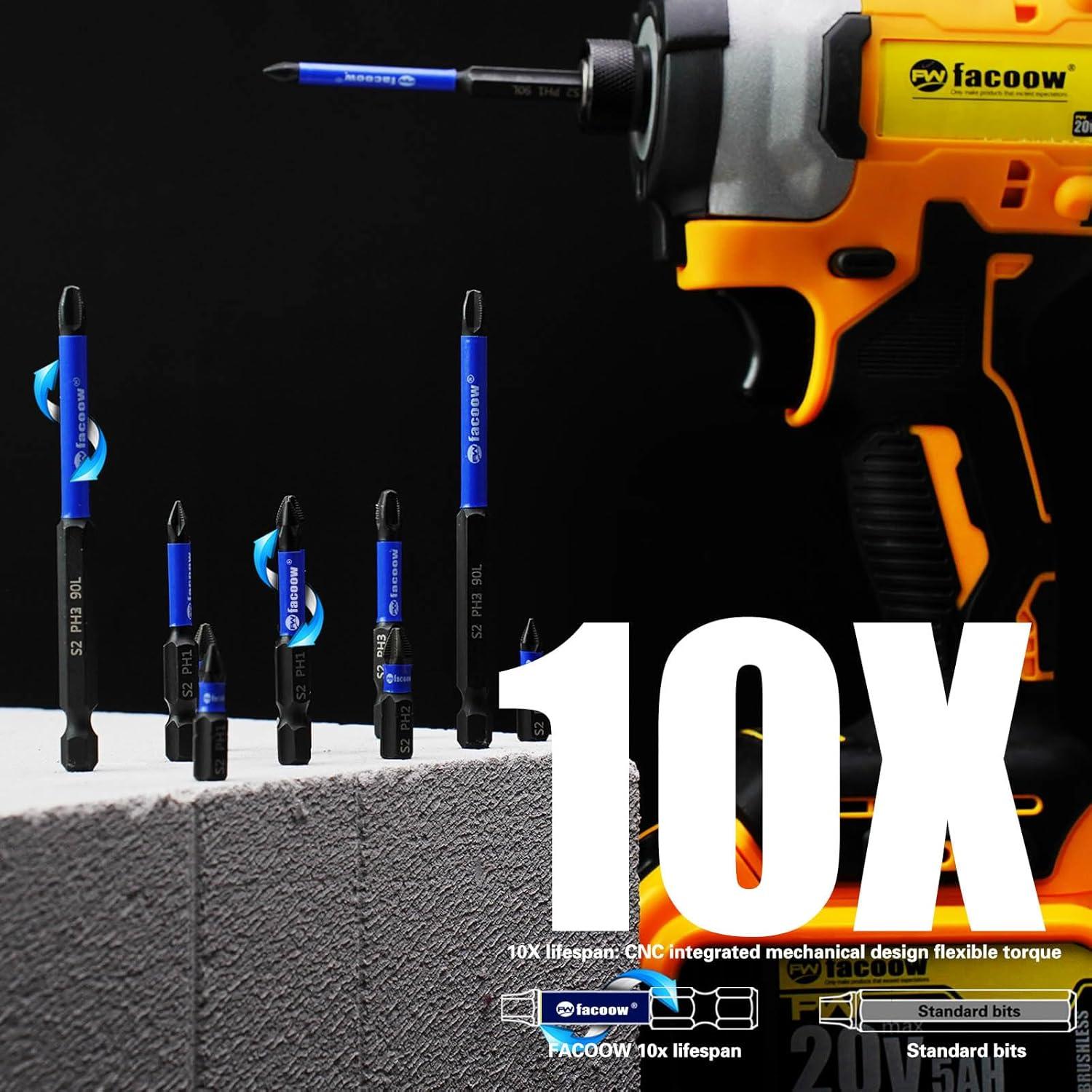 Juego de 16 Puntas de Destornillador Phillips Facoow S2