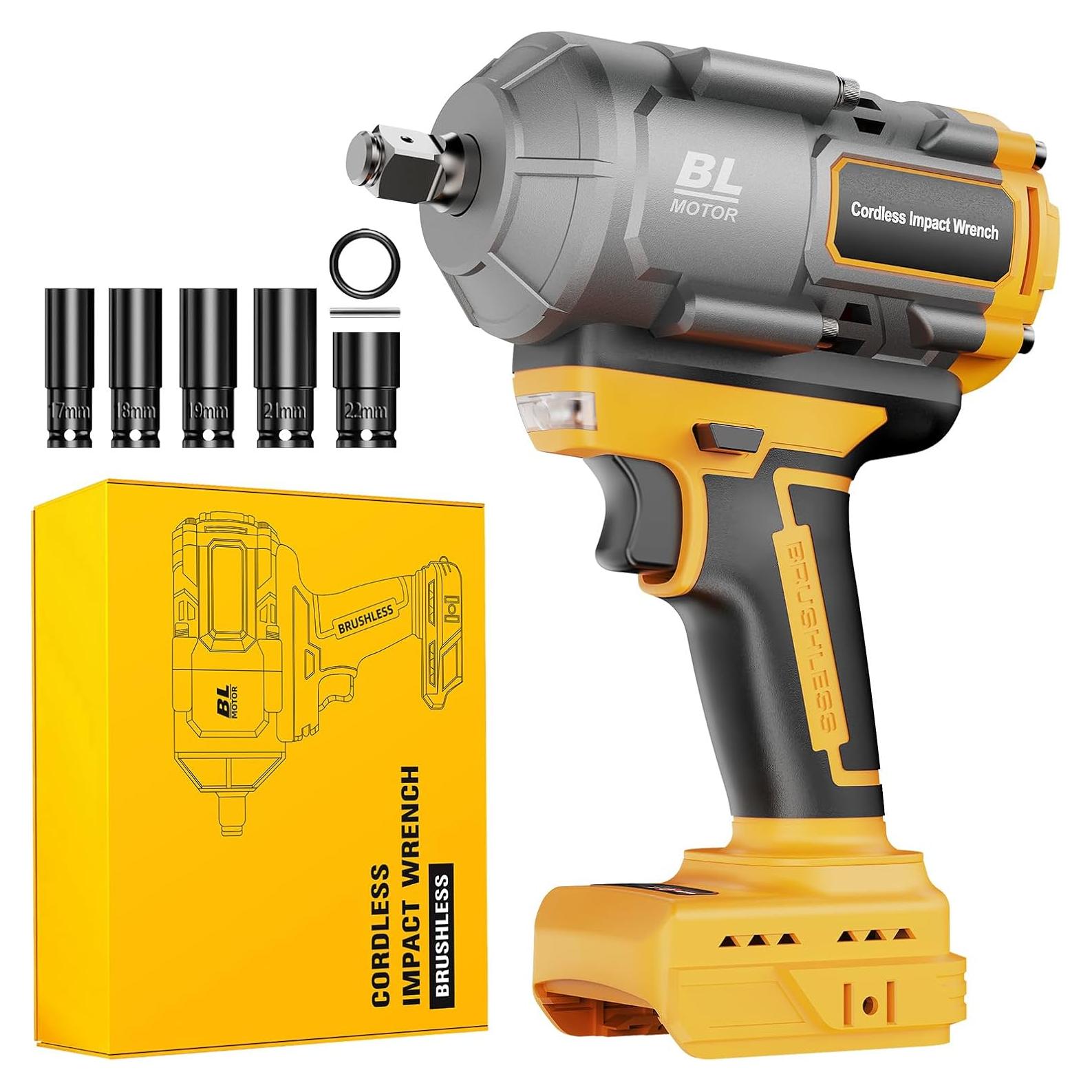 Llave de impacto inalámbrica 1/2" Labfintom 20V 1200N.m