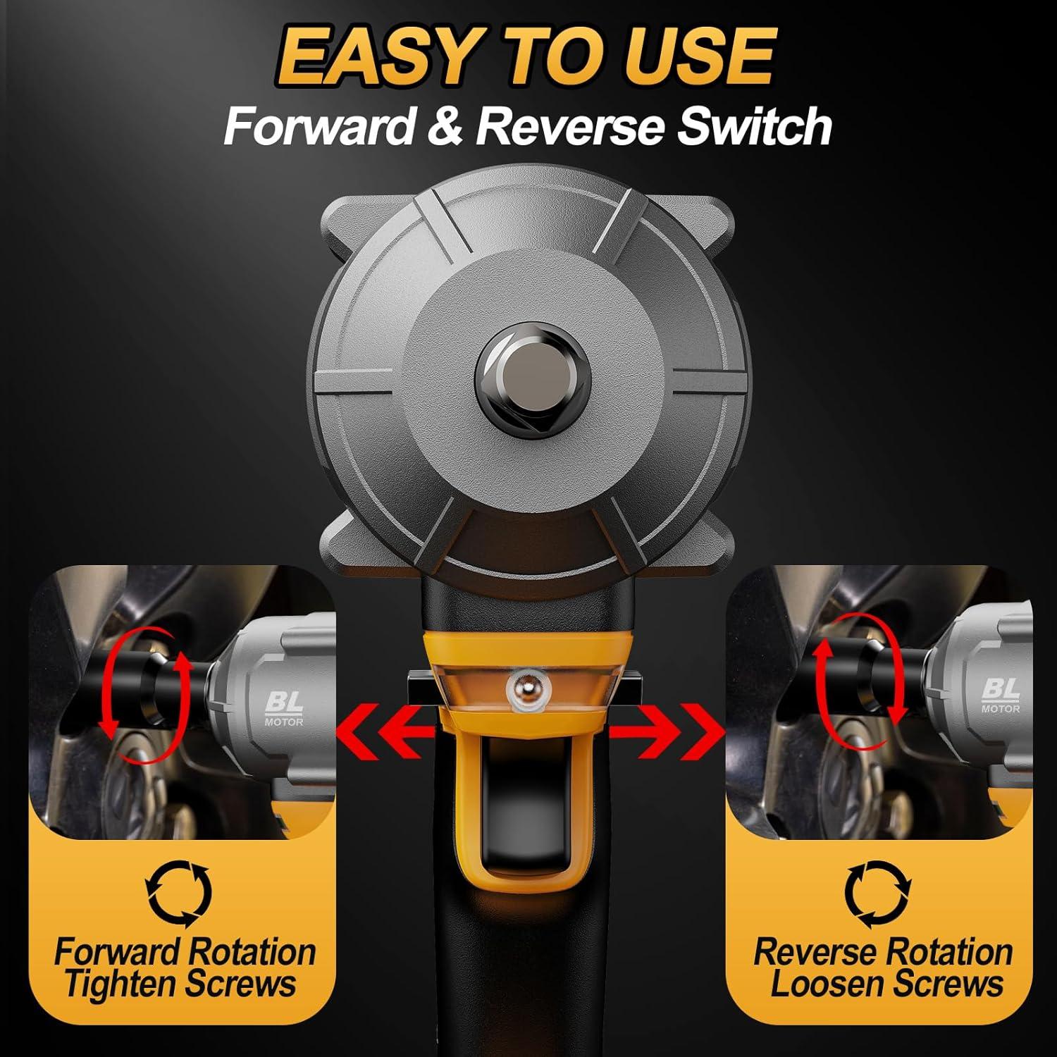 Llave de impacto inalámbrica 1/2" Labfintom 20V 1200N.m