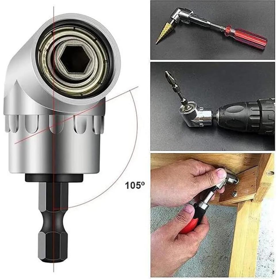 Adaptador de Taladro de Ángulo Recto 105° YFLY 1/4" Hexagonal