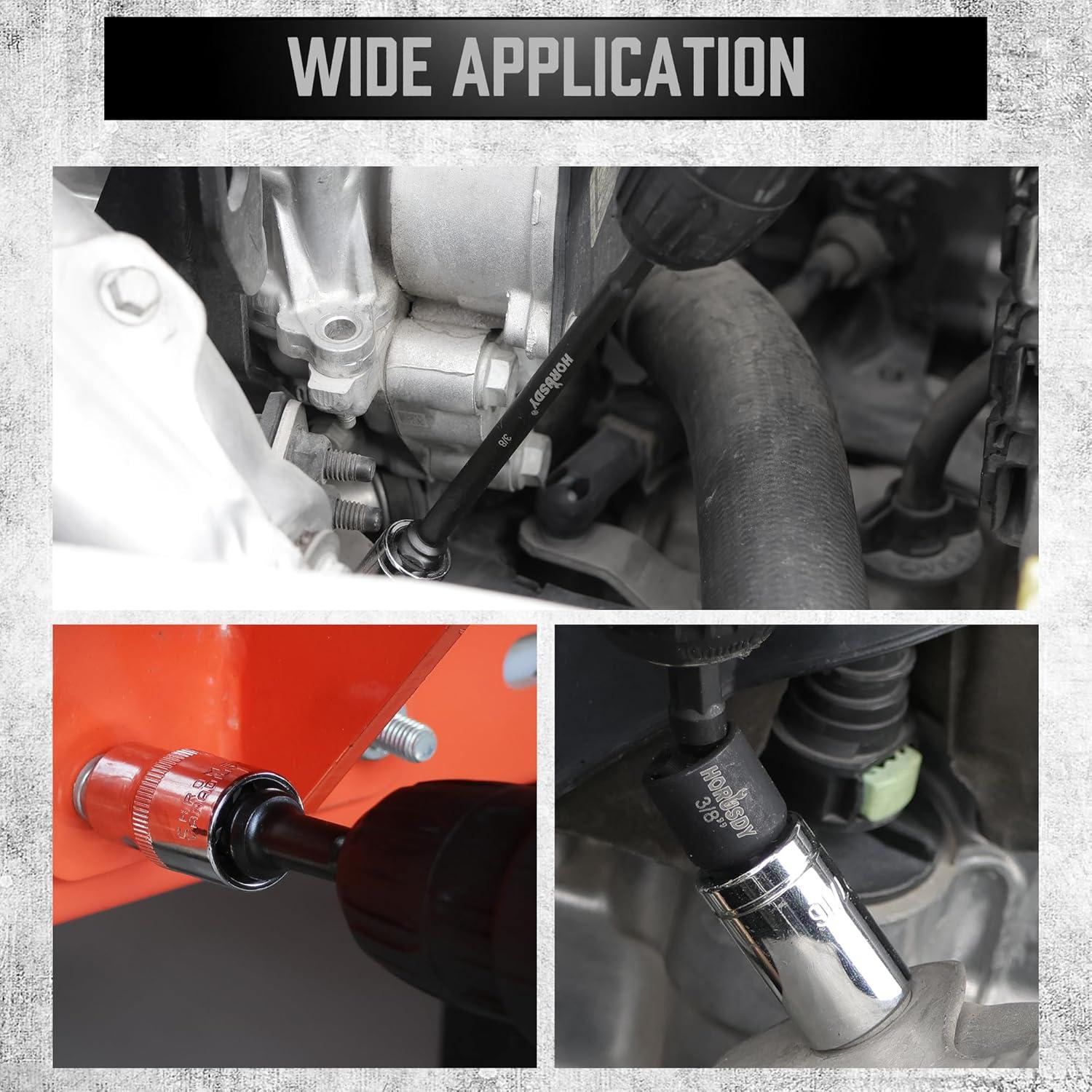 Juego de Adaptadores de Enchufe HORUSDY 9 Piezas 1/4" 3/8" 1/2"