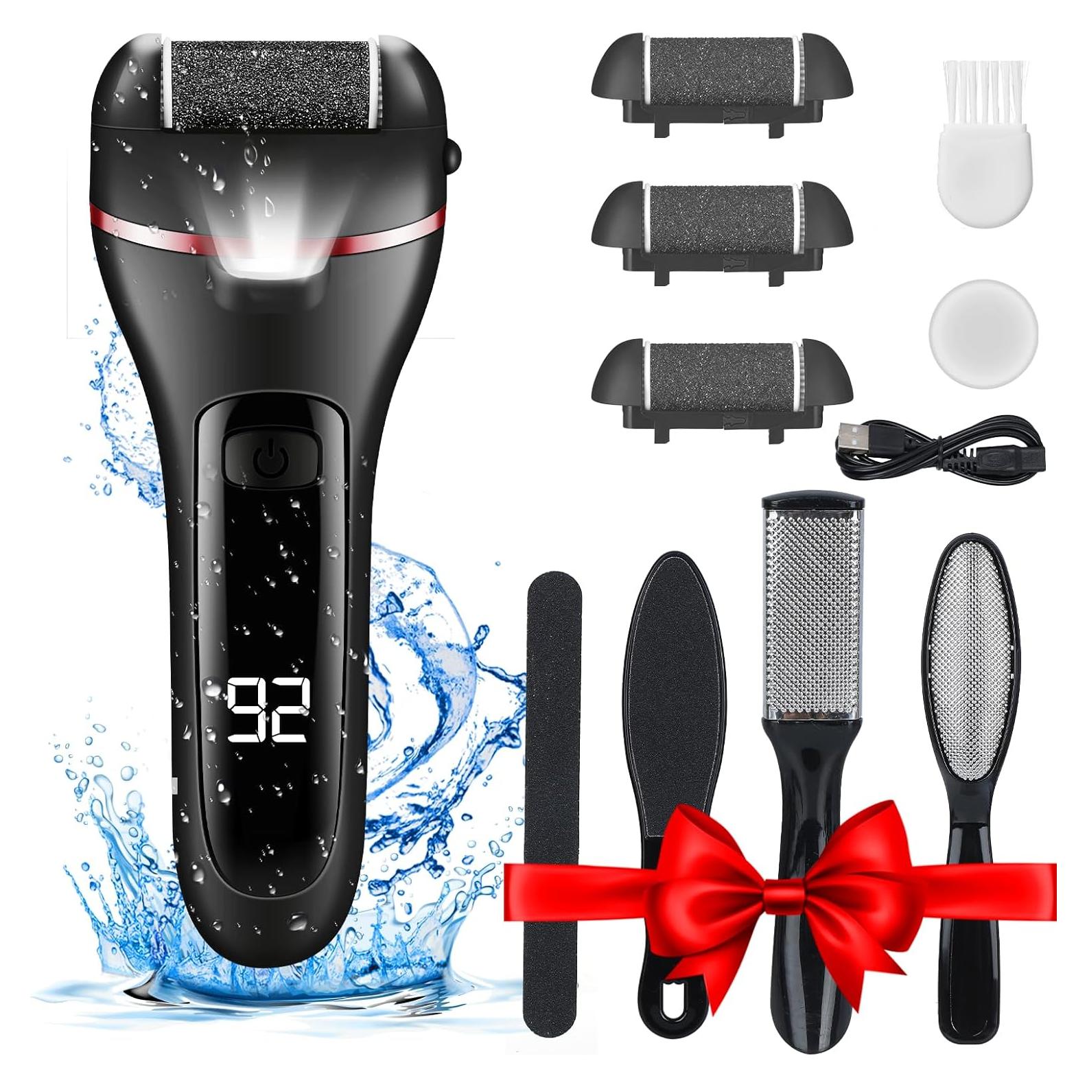 Lima Eléctrica Wetisedg para Pies Recargable con 3 Rodillos