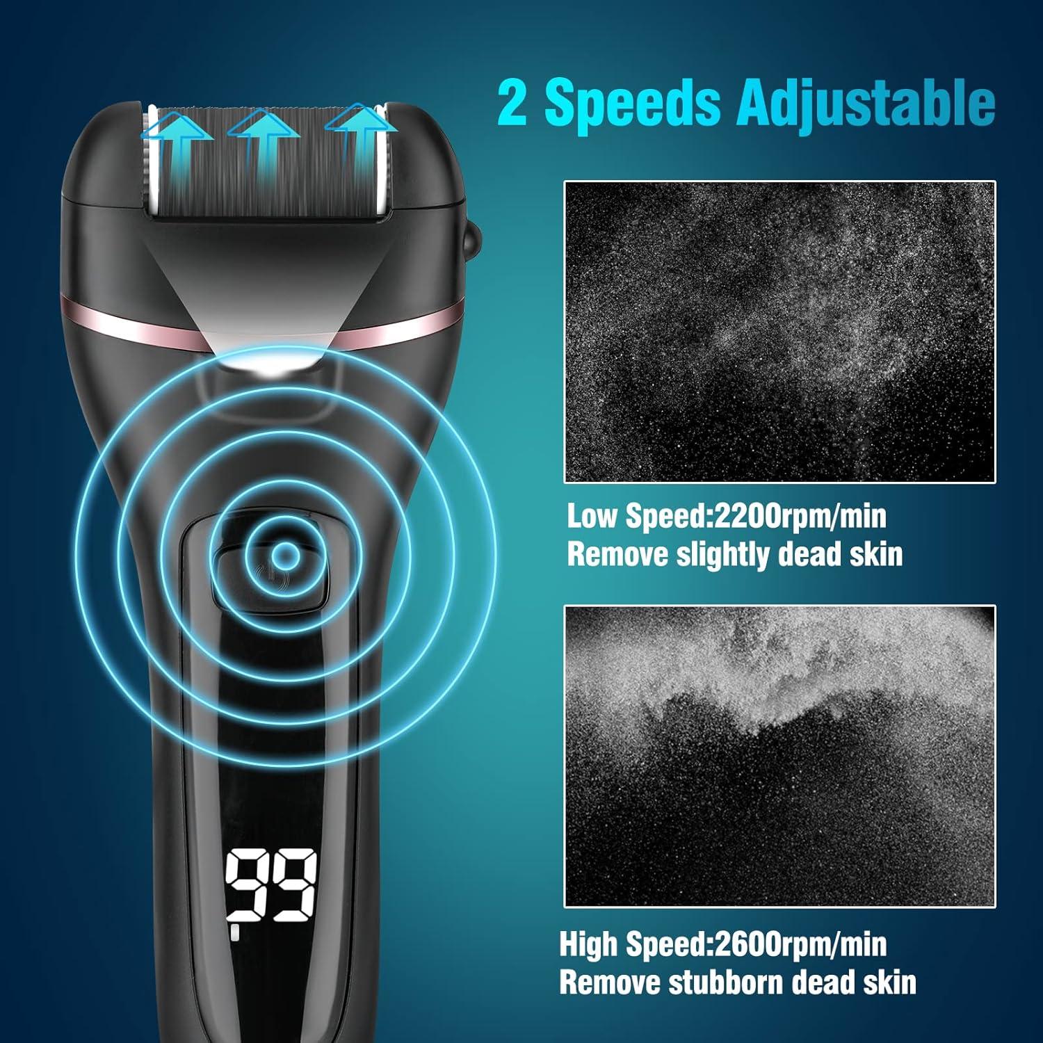 Lima Eléctrica Wetisedg para Pies Recargable con 3 Rodillos