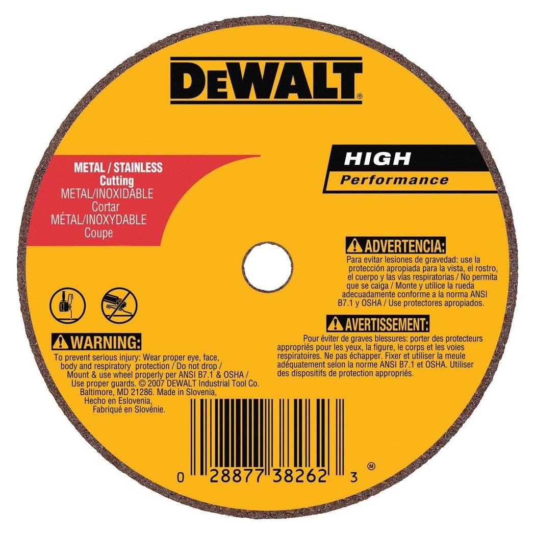 Rueda de Corte DeWalt DW8716 4" x 1/16" A36T