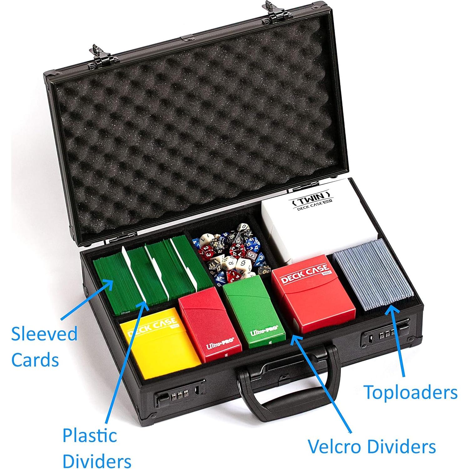 Caja de Almacenamiento KakapopoTCG Negra con Cerradura y Divisores