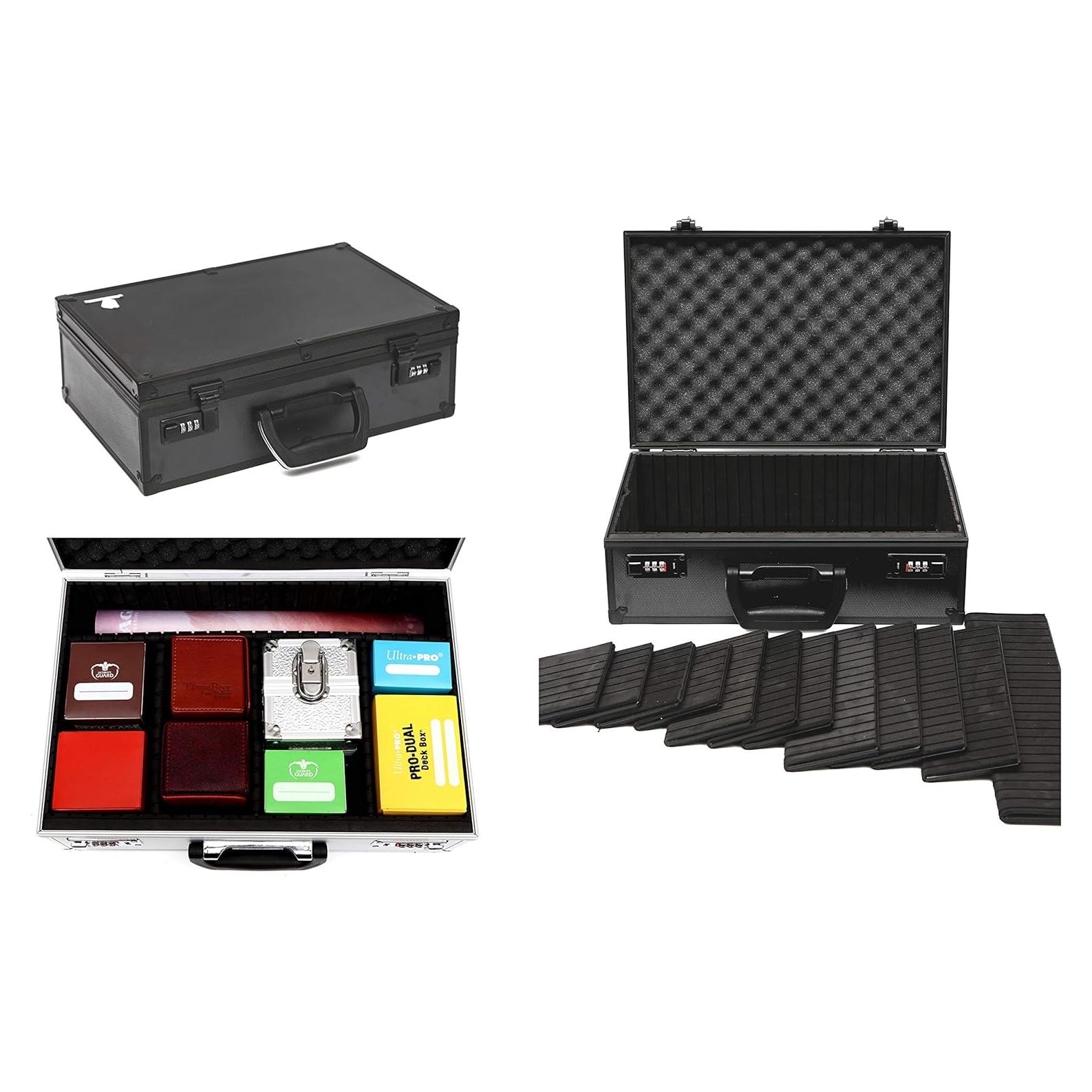 Caja de Almacenamiento KakapopoTCG Negra con Cerradura y Paredes Deslizantes