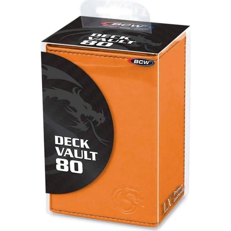 BCW Deck Vault LX 80 - Caja de Almacenamiento para Cartas Naranja