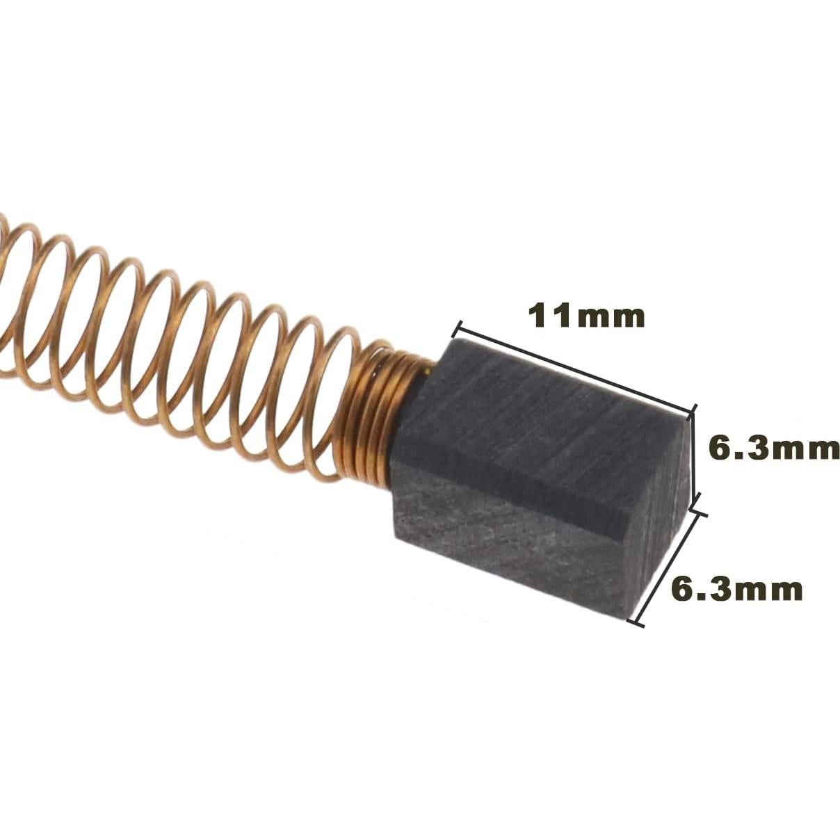 Cepillos de Carbón ECSiNG 4 Pcs para BLACK & DECKER KR70 6.3x6.3x11mm