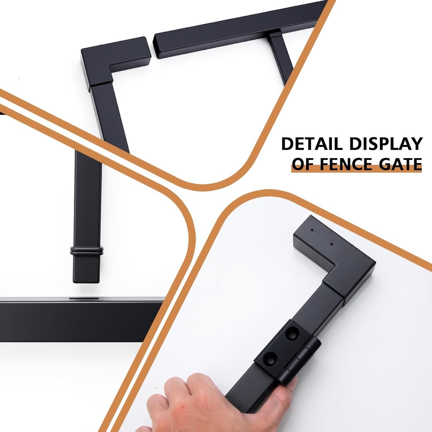 Kit Puerta de Cerca para Deck JTZFD 109.2x12.7 cm Negro