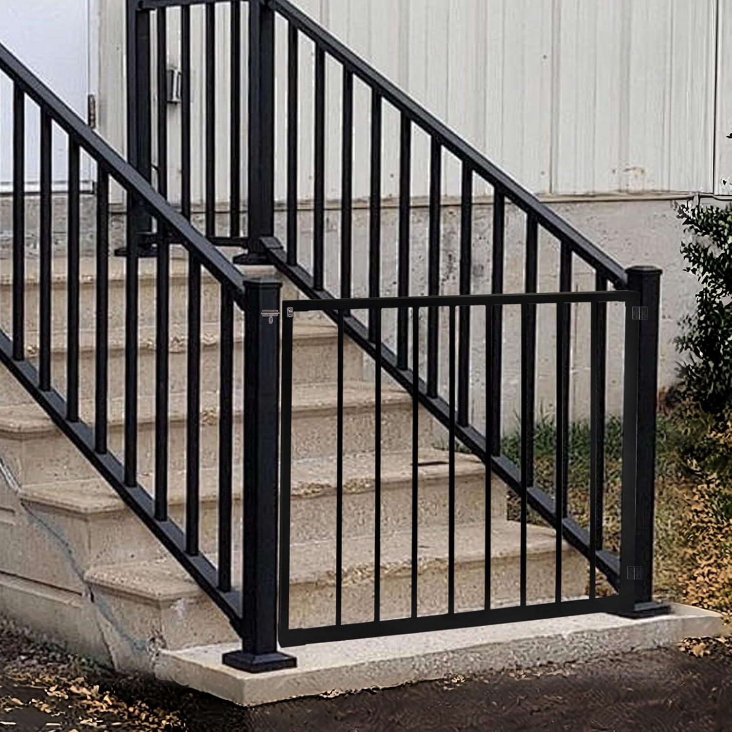 Kit Puerta de Cerca para Deck JTZFD 109.2x12.7 cm Negro