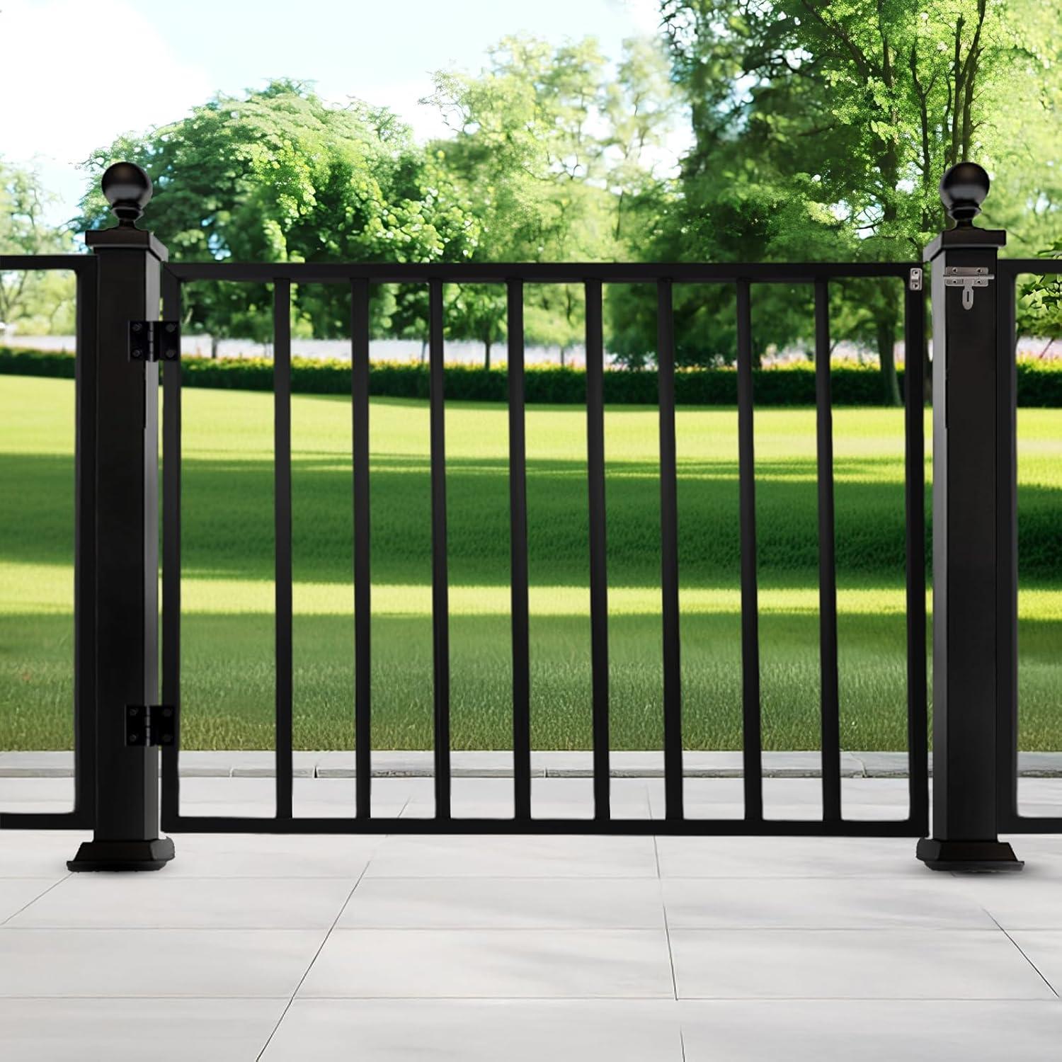 Kit Puerta de Cerca para Deck JTZFD 109.2x12.7 cm Negro