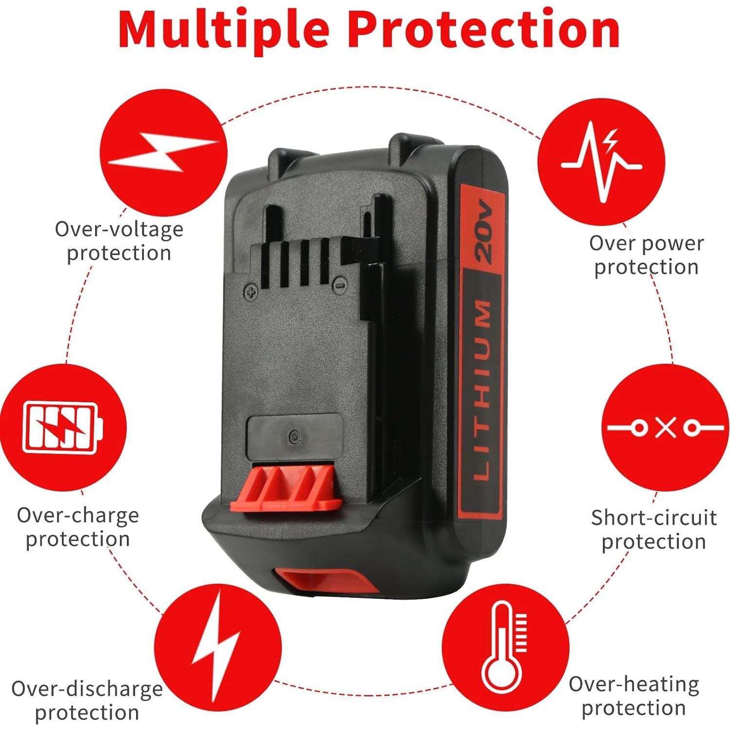 Batería de Litio 4.0Ah Bmcot Compatible Black & Decker 20V