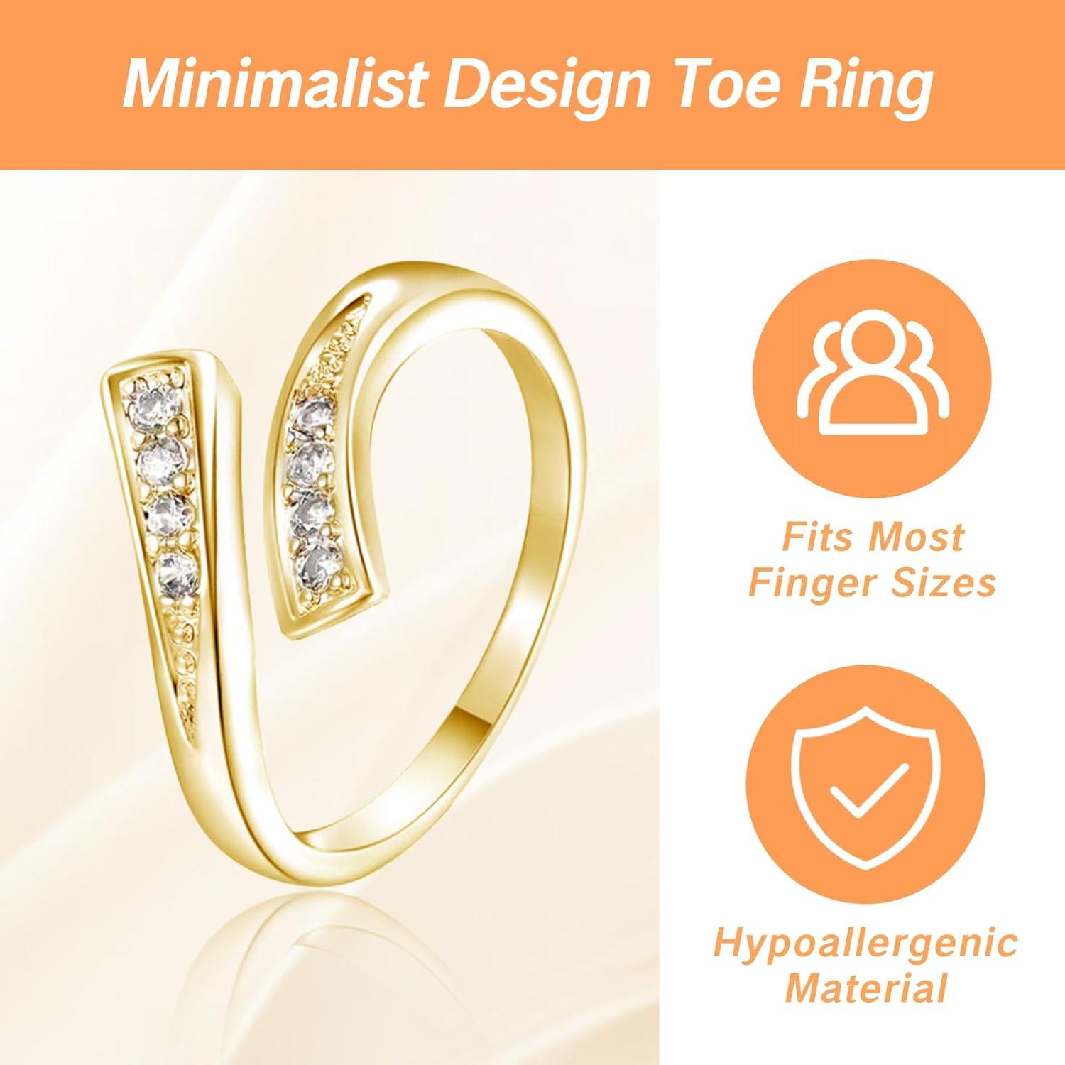 Anillo ajustable de oro 14K para mujer con diseño único