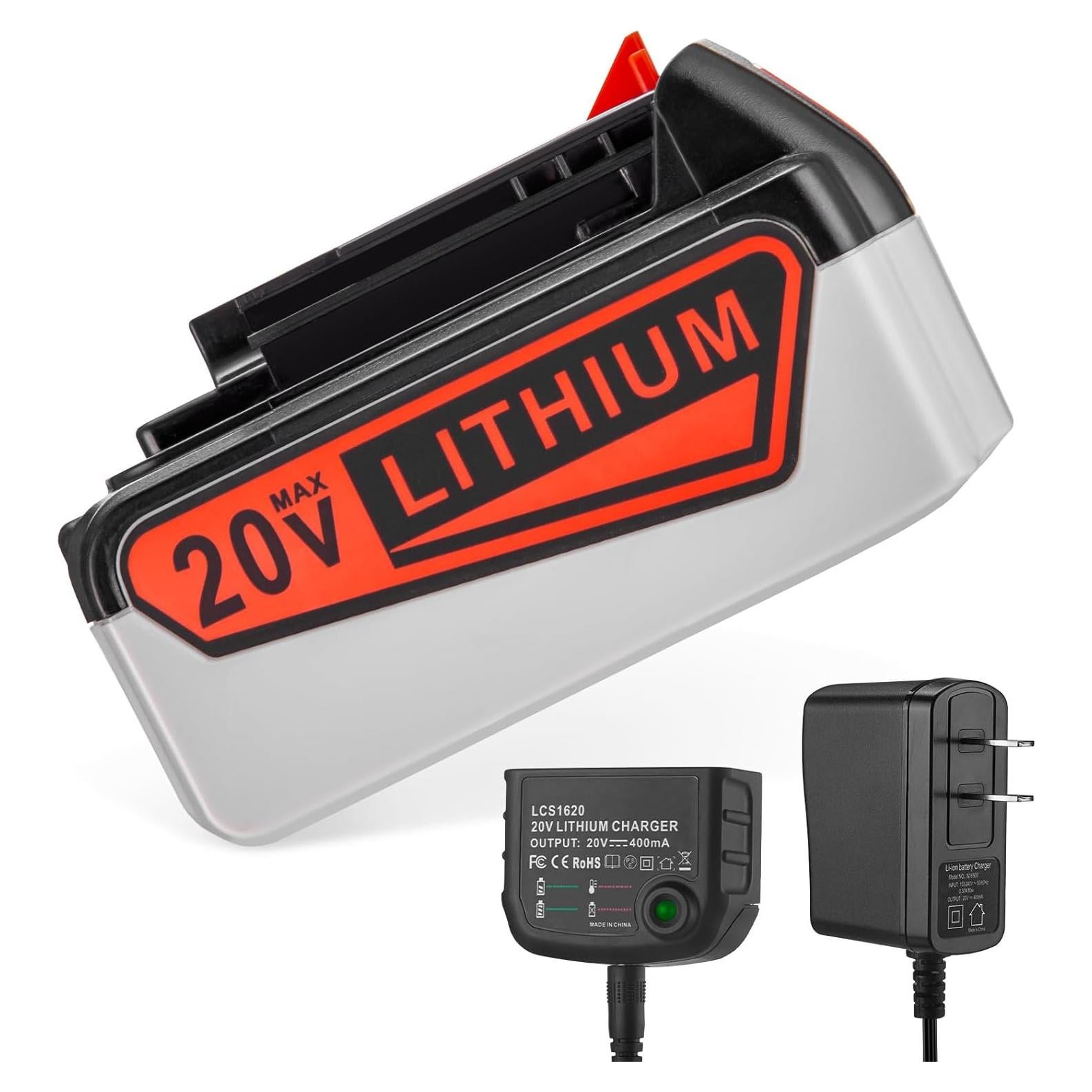 Batería de Reemplazo 20V 7.0Ah Black & Decker LBXR20 con Cargador