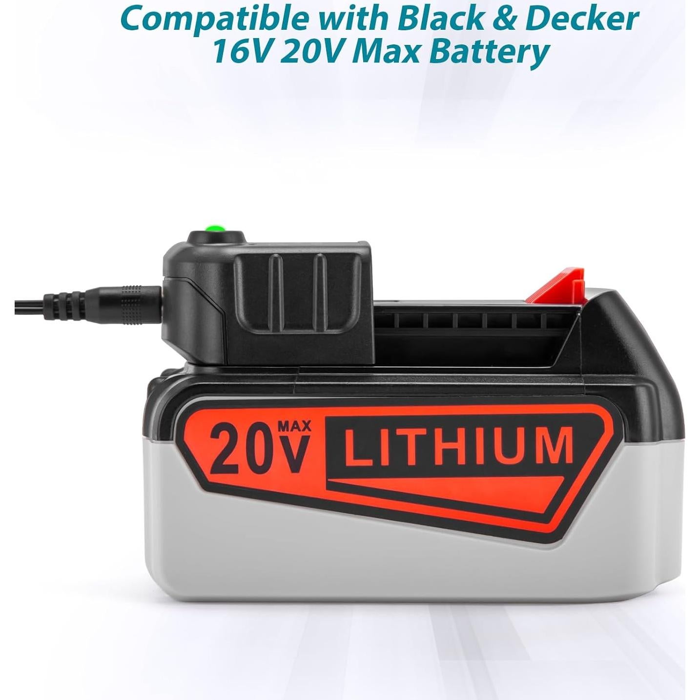 Batería de Reemplazo 20V 7.0Ah Black & Decker LBXR20 con Cargador