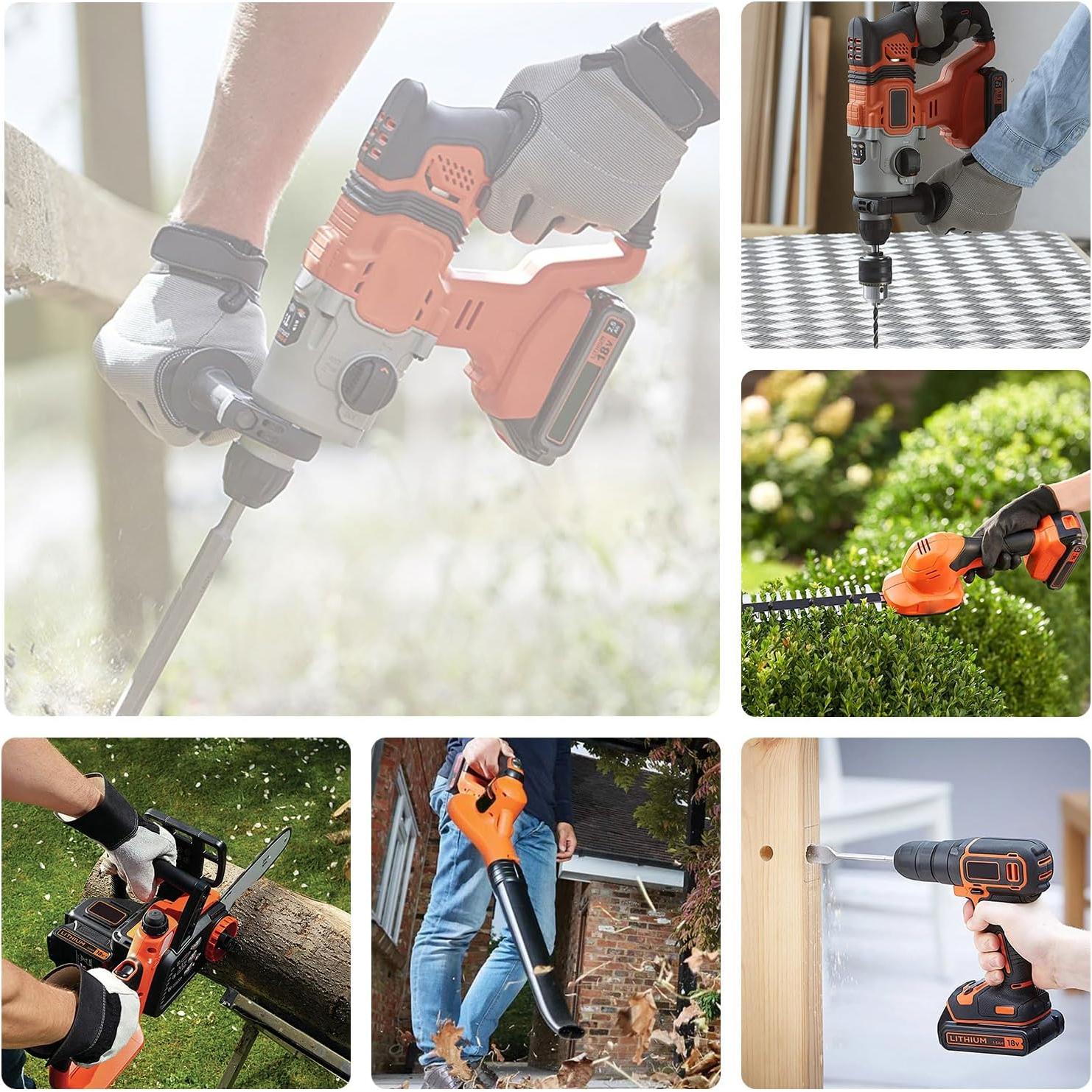 Batería de Litio 20V ADVTRONICS + Cargador Compatible Black+Decker