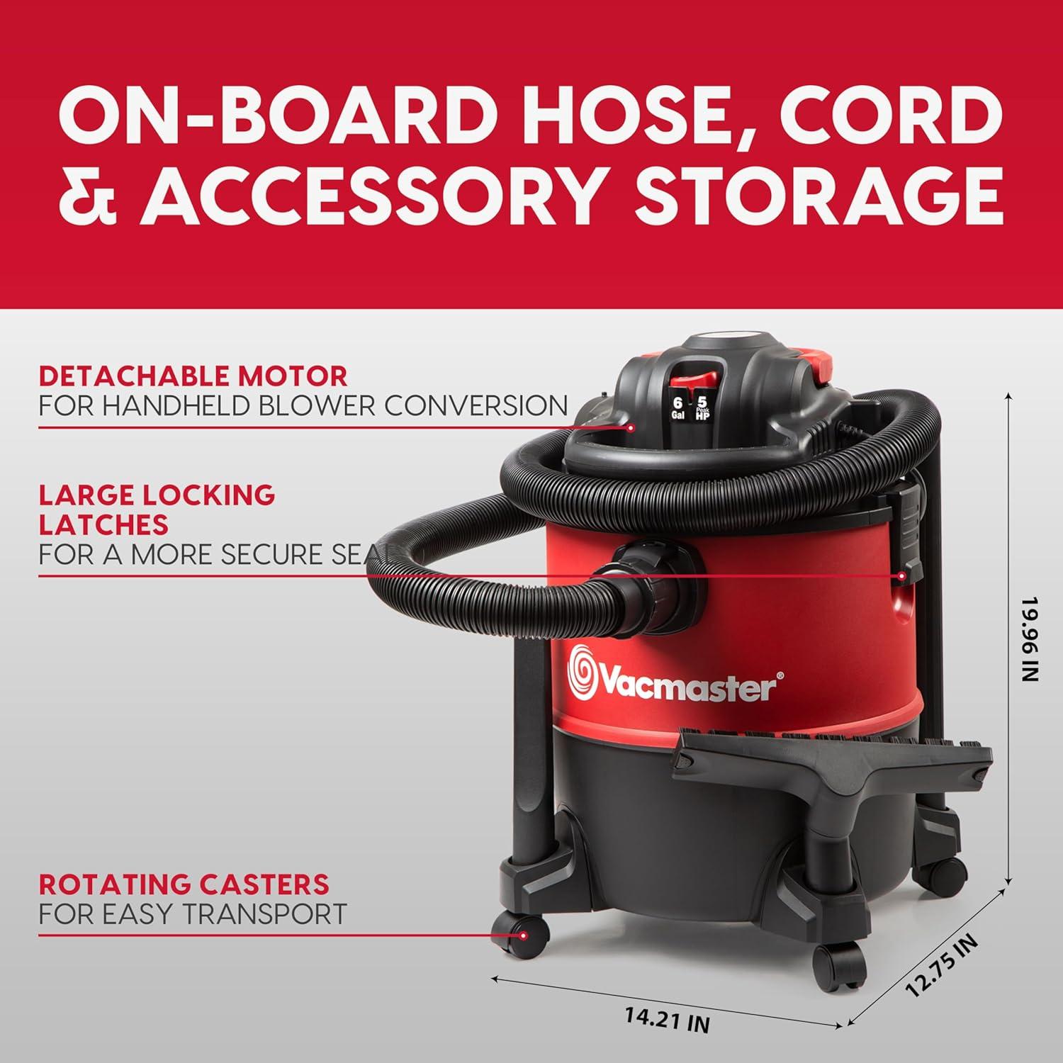 Aspiradora Húmeda/Seca Vacmaster 6 Galones 5 HP VBVB611PF