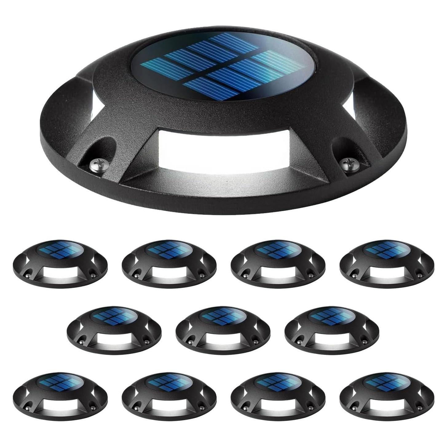 Luz Solar Exterior Home Zone 12 Paquetes 20 Lúmenes Negra