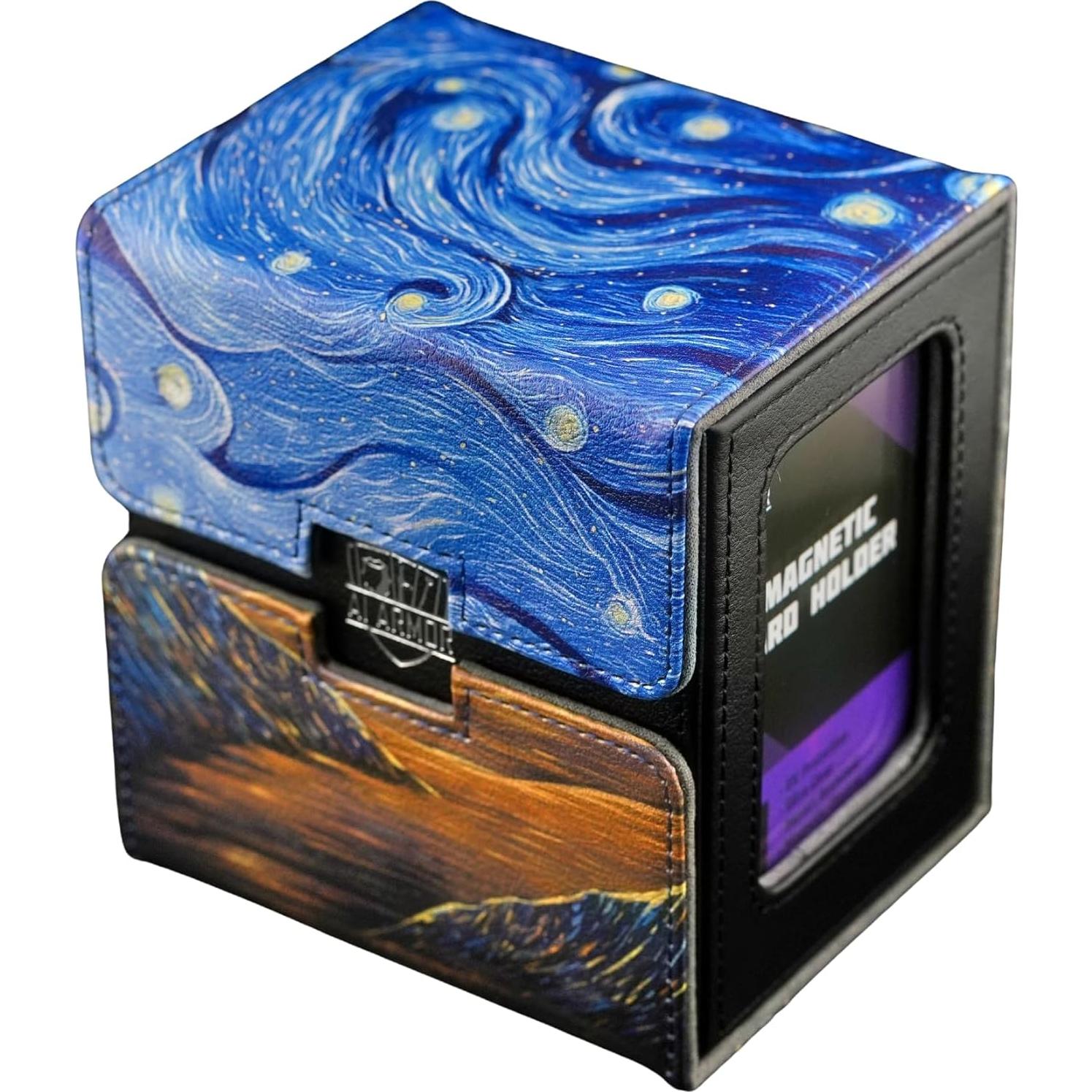 Caja de Barajas Ai Armor Commander 100+ Cartas Cuero Negro