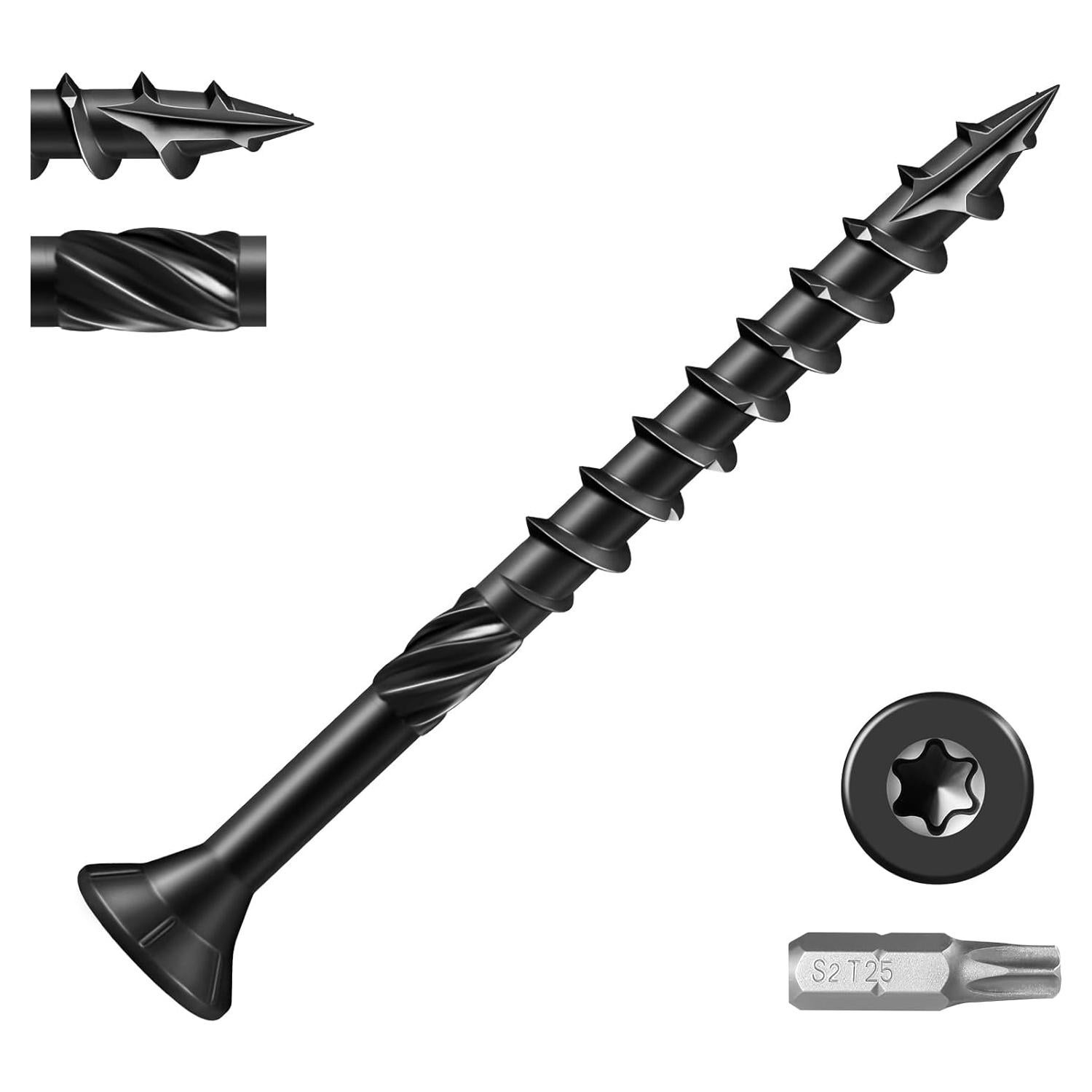 Tornillos para Deck BNUOK #10 x 8.89cm 48Pcs Resistente a la Oxidación