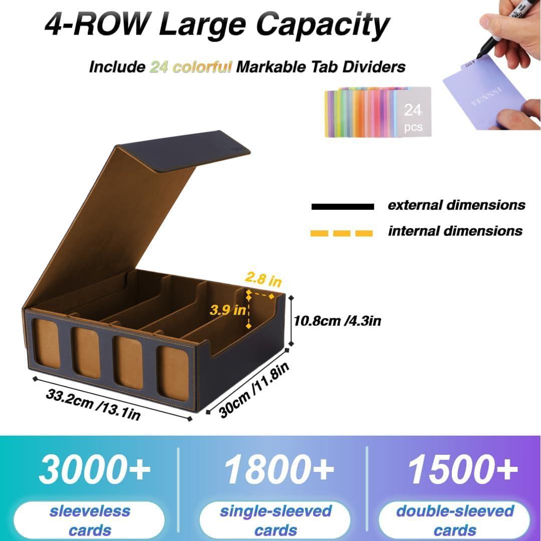 Caja de Almacenamiento de Cartas Venssu 3000+ con Divisores