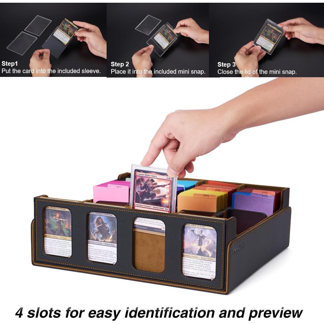 Caja de Almacenamiento de Cartas Venssu 3000+ con Divisores