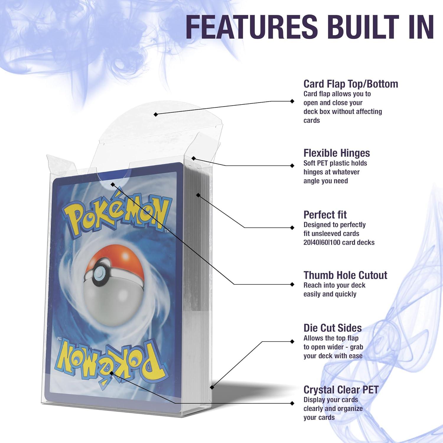 Cajas de Barajas ClearFit Citadel Black - 12 Unidades para Cartas