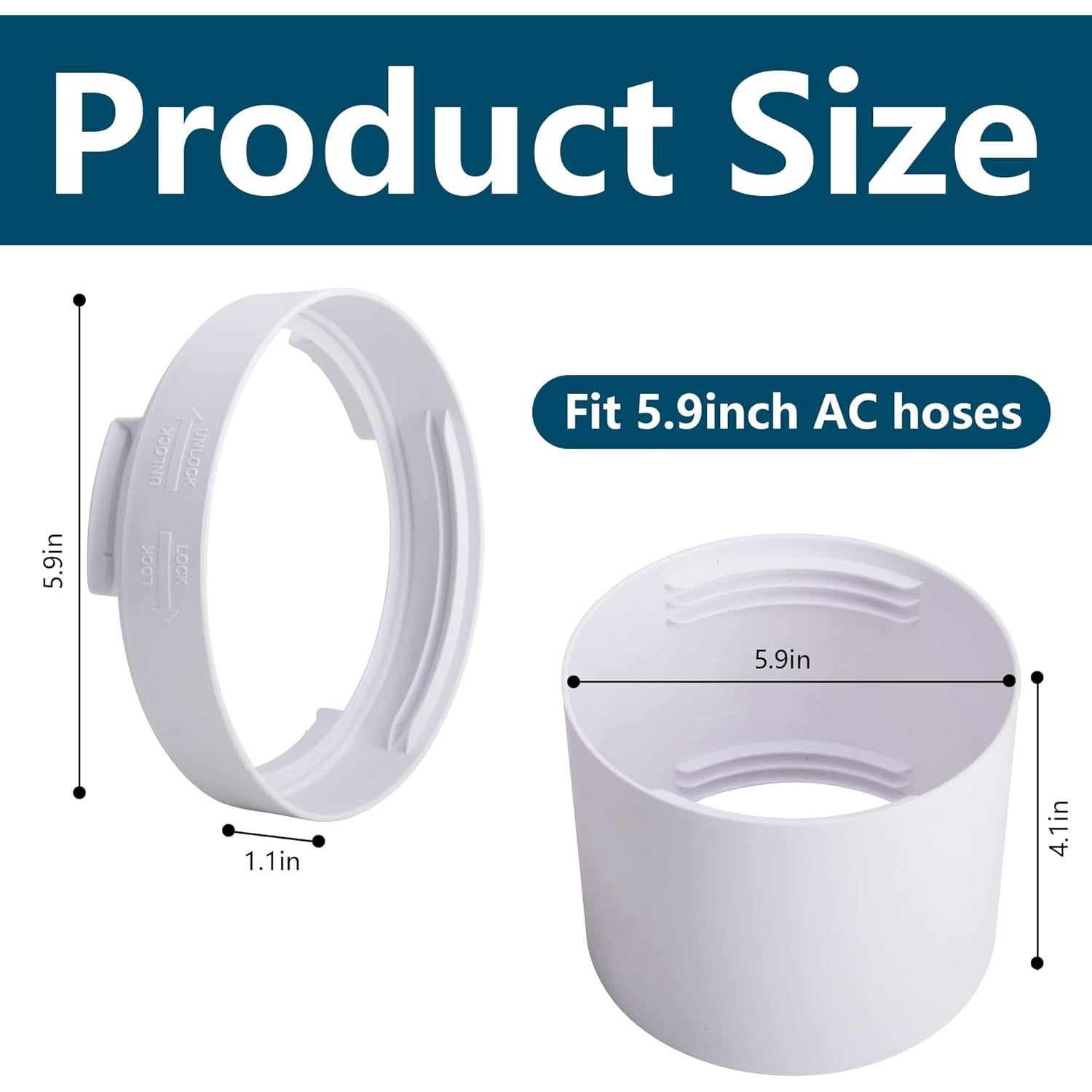 Acoplador de Manguera de Escape A/C DECOHS 15 cm Blanco