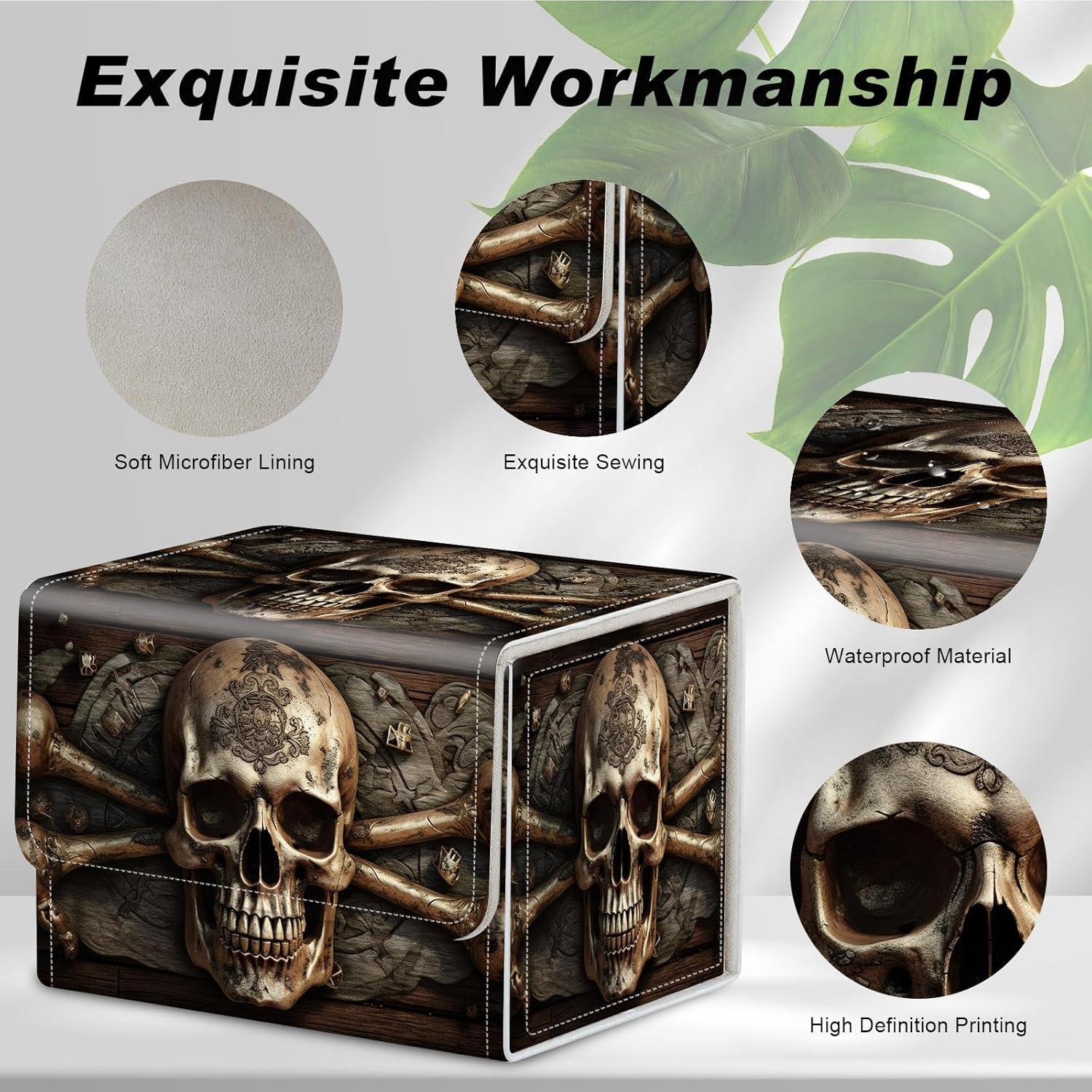 Caja de Almacenamiento de Cartas DEGDFSGR - Calavera Pirata