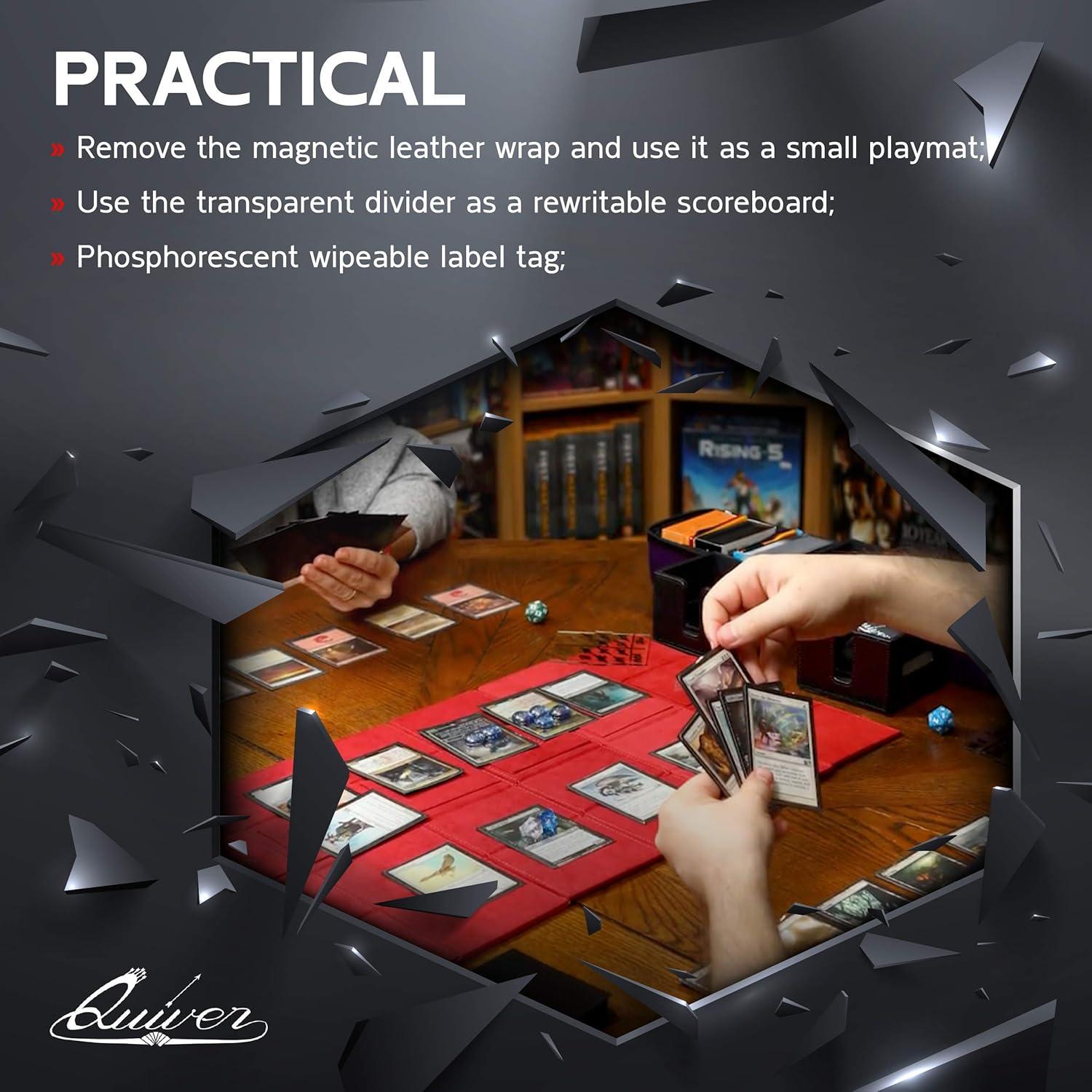 Caja de Deck Quiver Time Citadel Negra para 100+ Cartas MTG