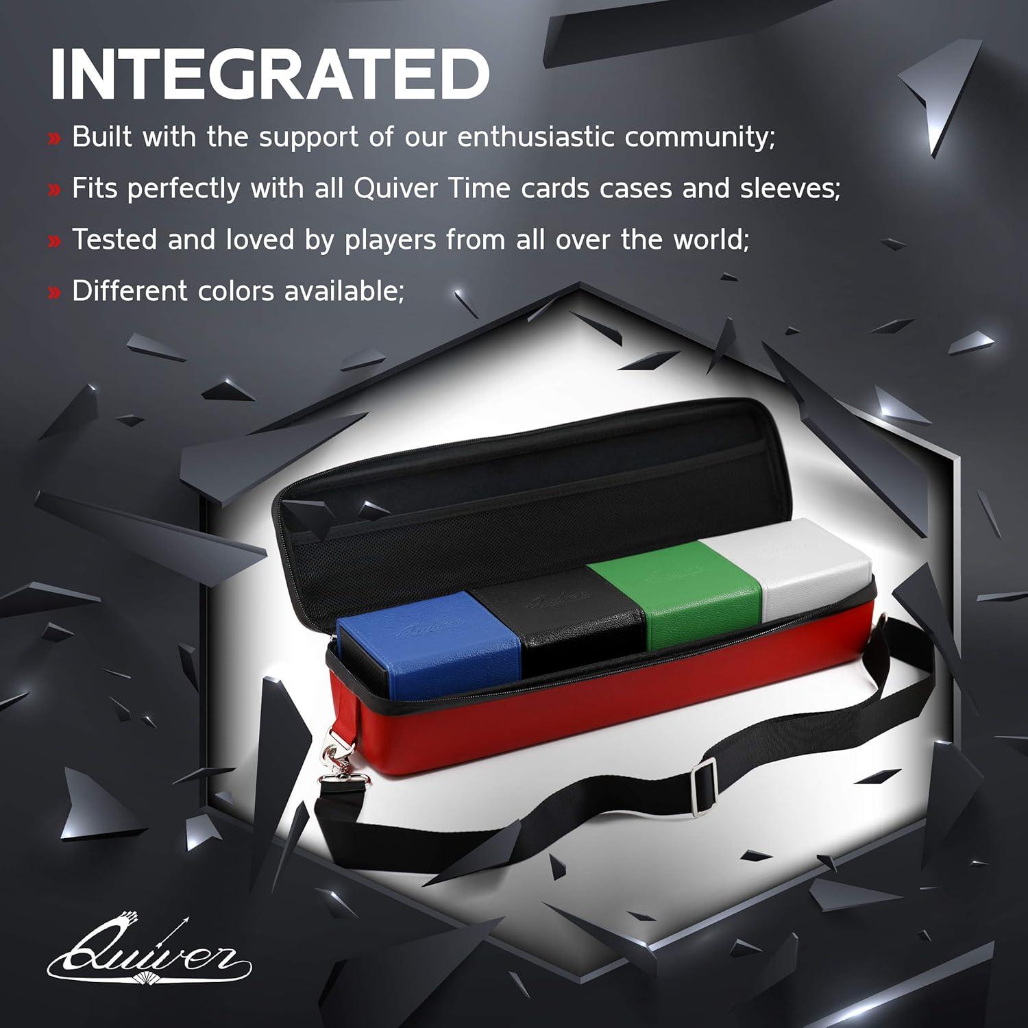 Caja de Deck Quiver Time Citadel Negra para 100+ Cartas MTG