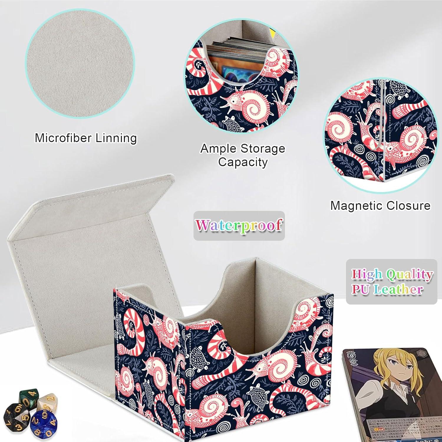 Caja de Barajas Qindaiwen Rosa para 100 Cartas TCG y MTG