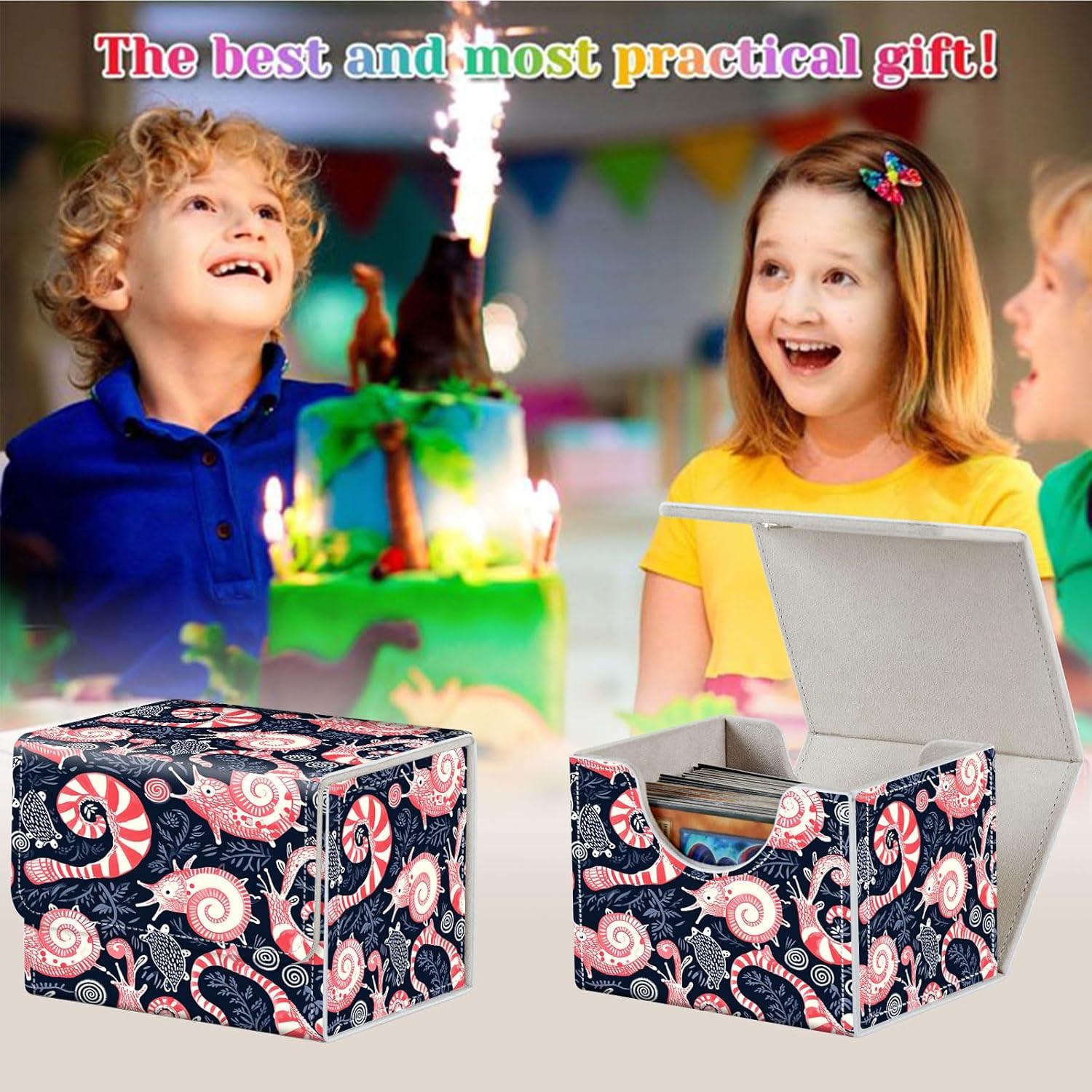 Caja de Barajas Qindaiwen Rosa para 100 Cartas TCG y MTG