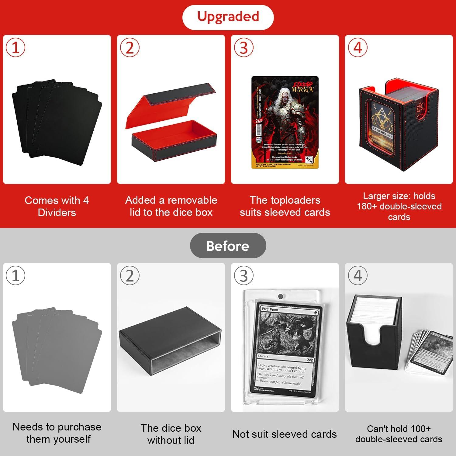 Caja de Barajas Commander ZYQNEK 200+ Cartas Magnética